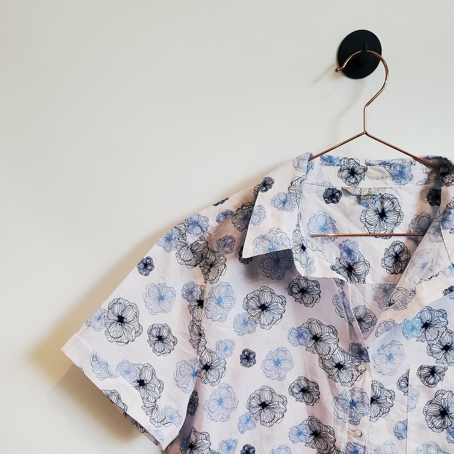 Reworked Vintage 90s Floral Crop Shirt | Size 10