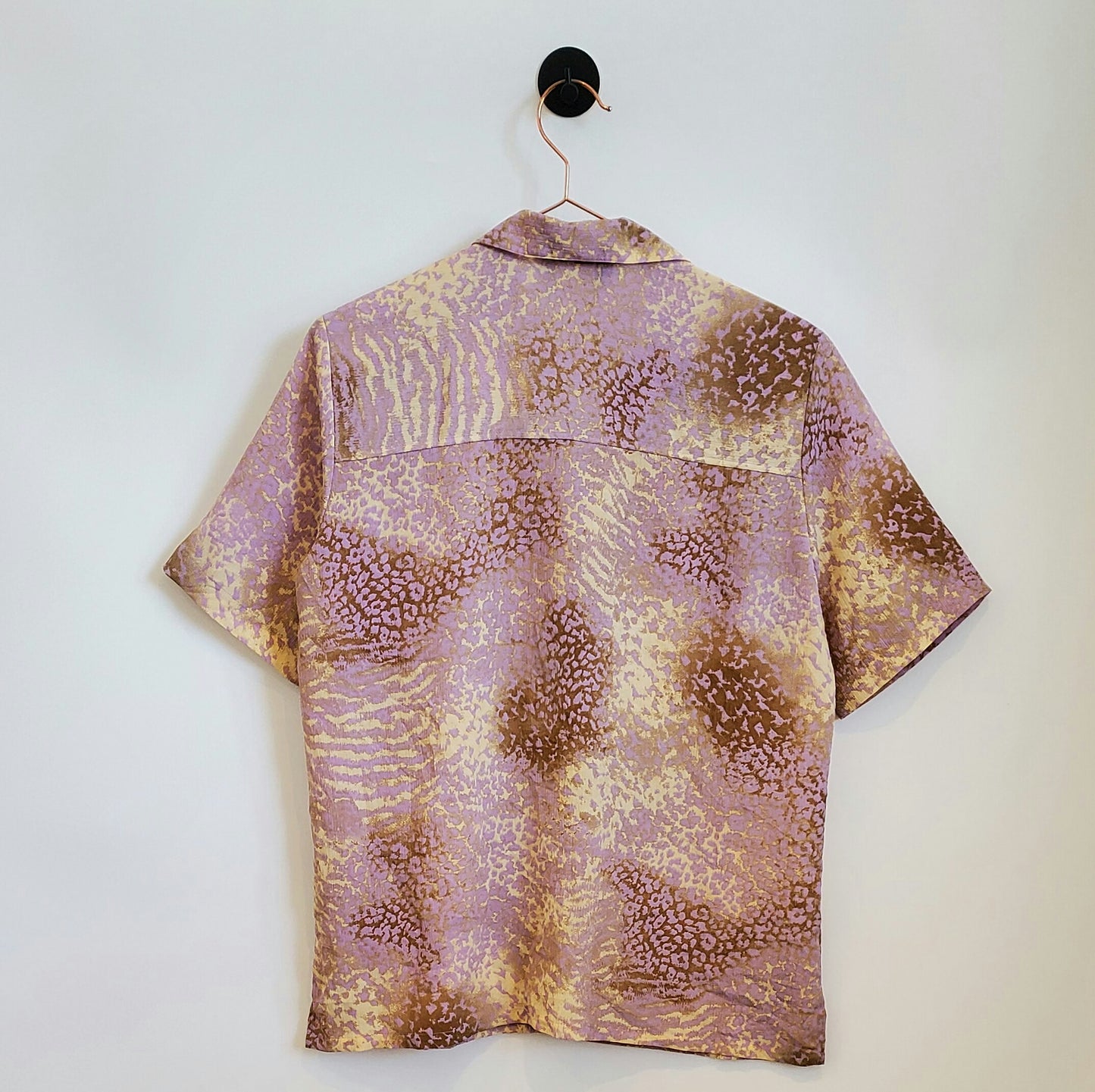 Vintage 80s Animal Print Blouse | Size 12