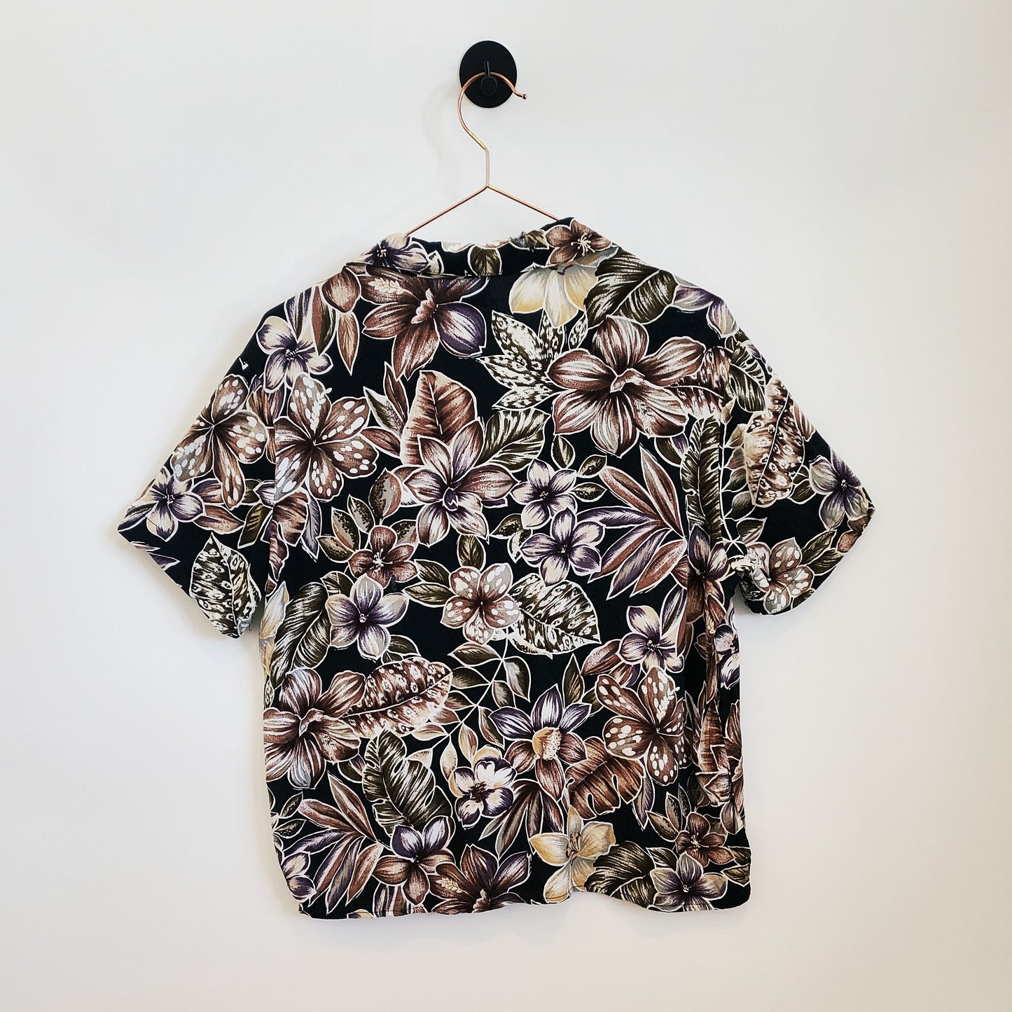 Vintage 90s Floral Hawaiian Blouse | Size 12