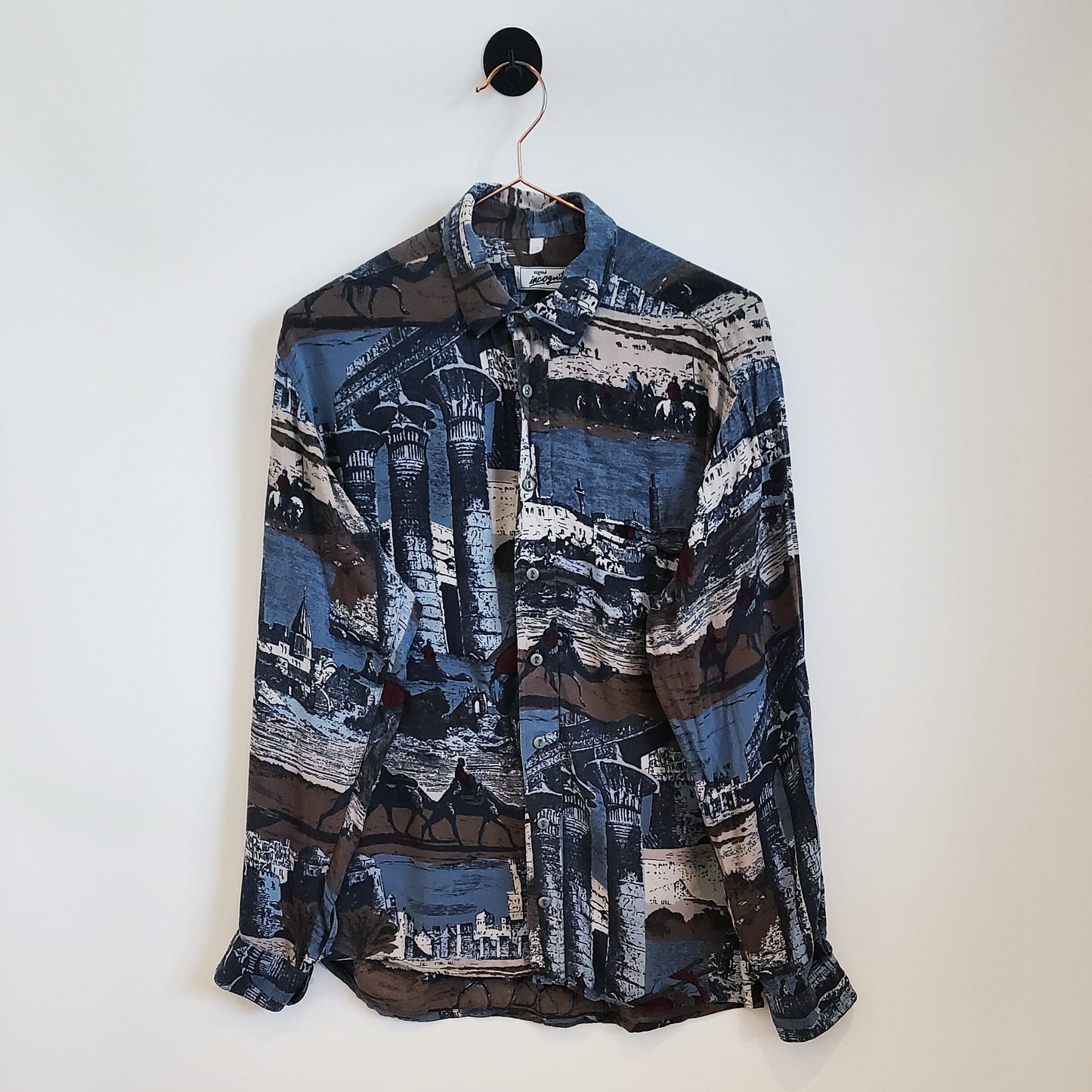 Vintage 90's Funky Pattern Festival Shirt | Size M