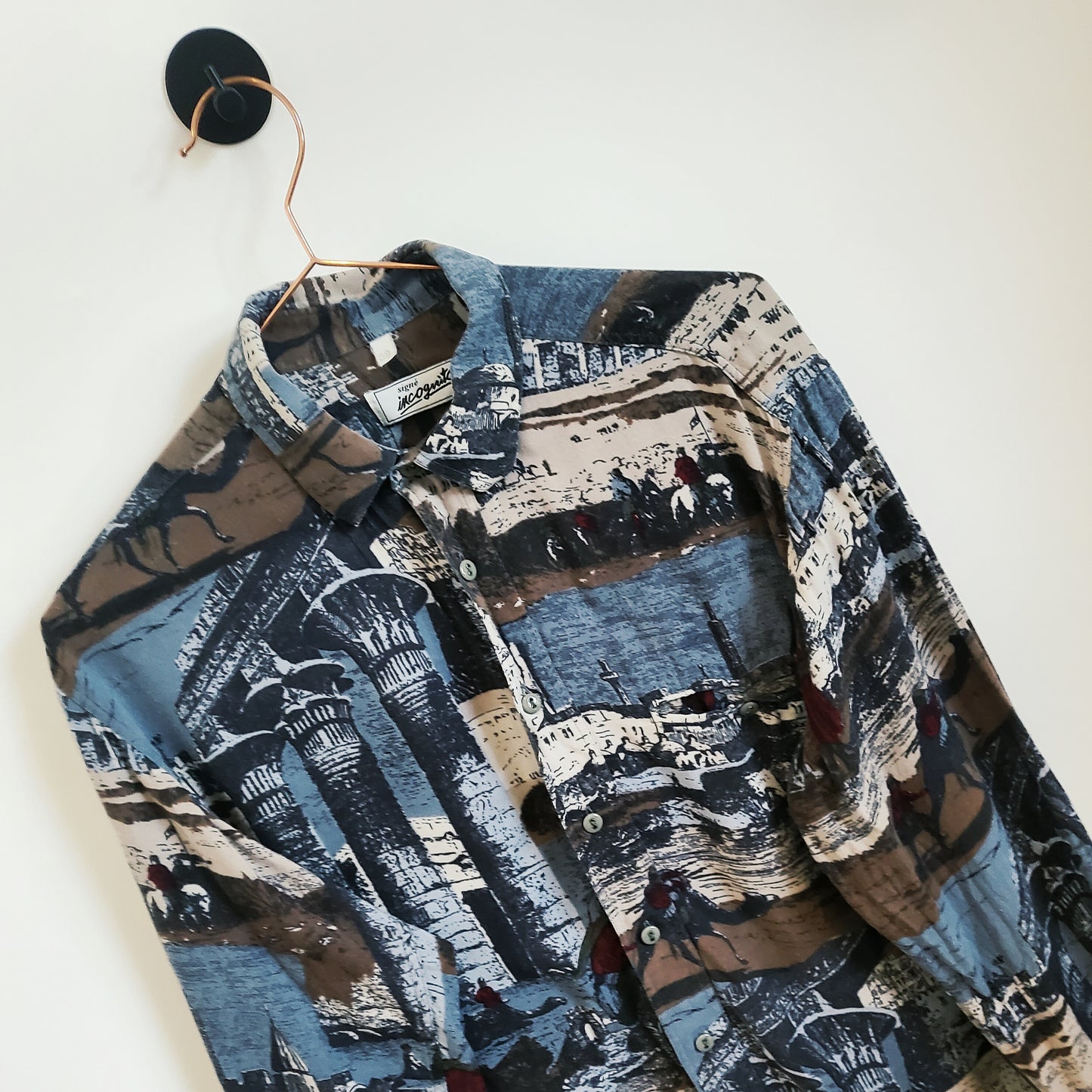 Vintage 90's Funky Pattern Festival Shirt | Size M