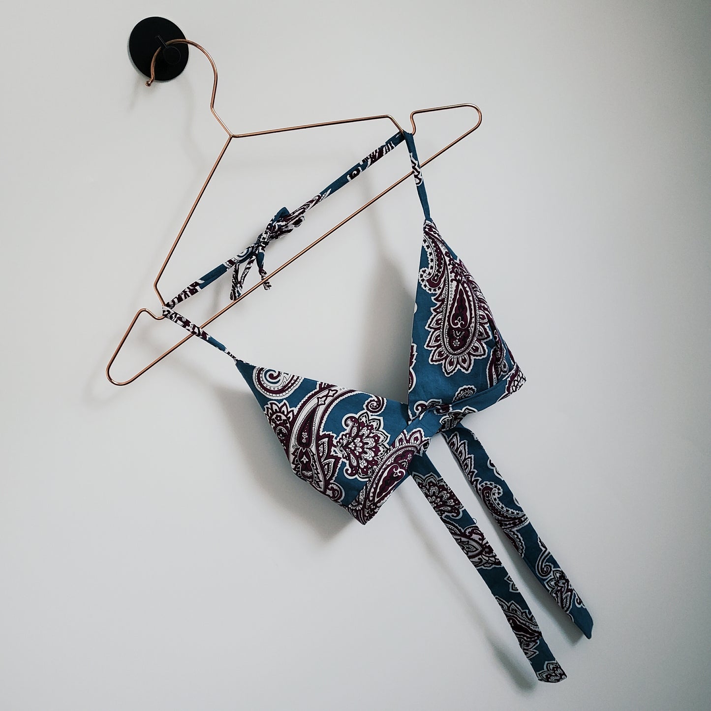 Vintage Reworked Paisley Print Bralette | Size 10-12