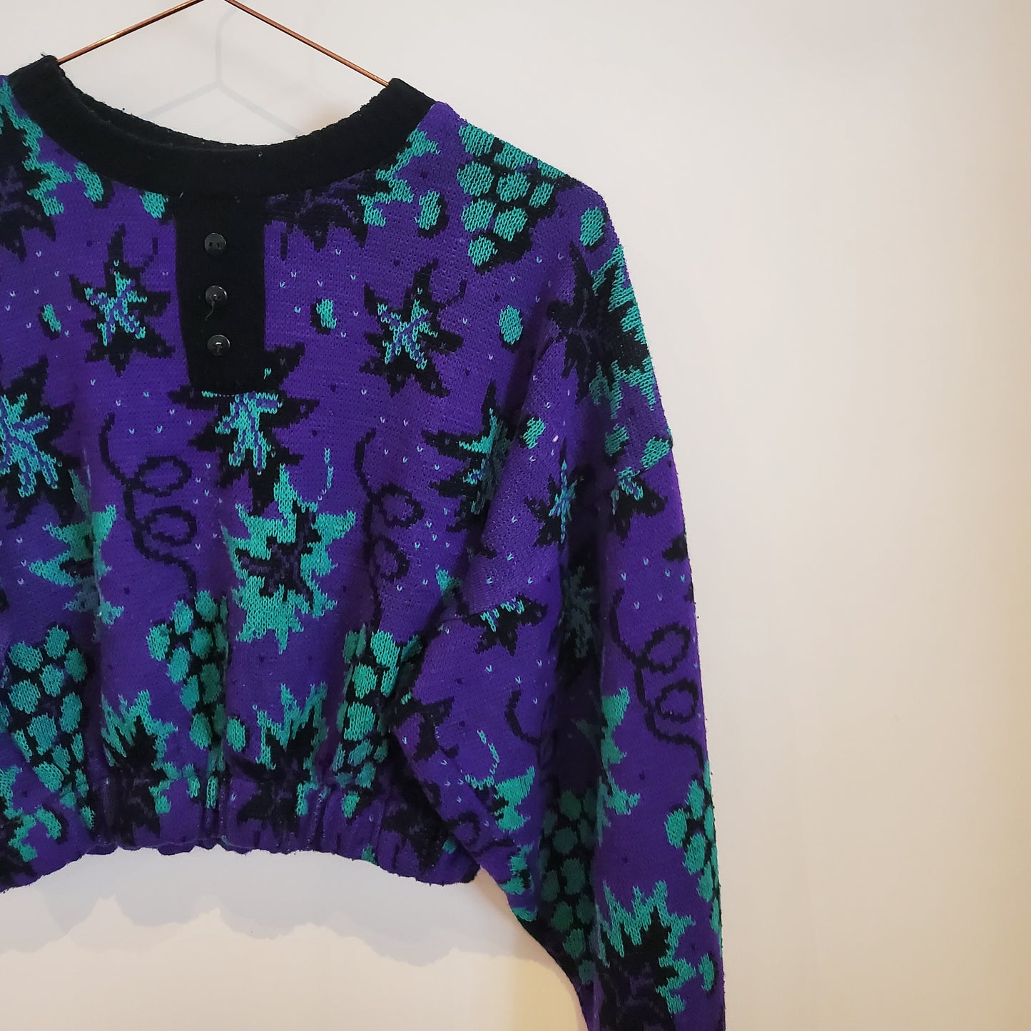 Reworked Vintage Crop Knit Jumper | Size 10