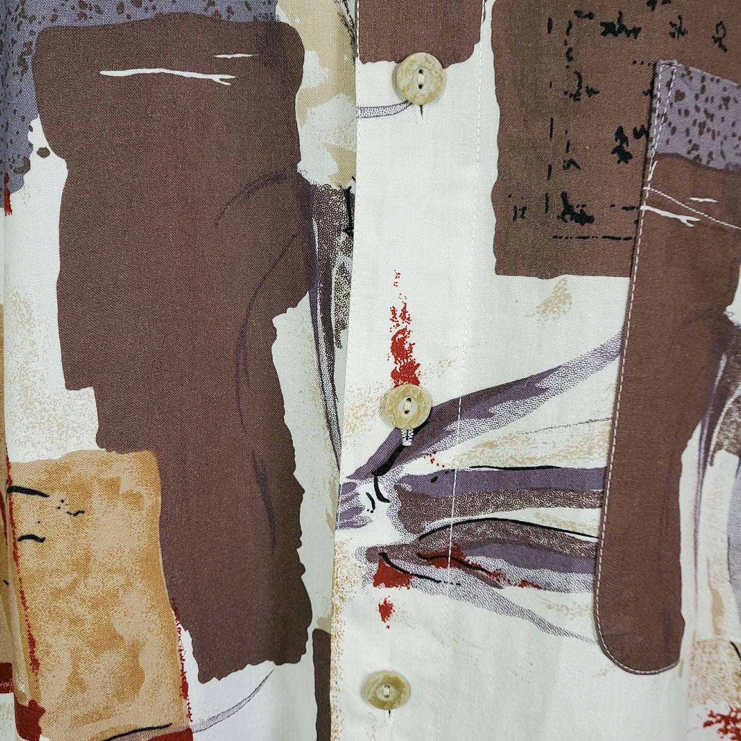 Vintage 90's Funky Pattern Festival Shirt | Size XXL