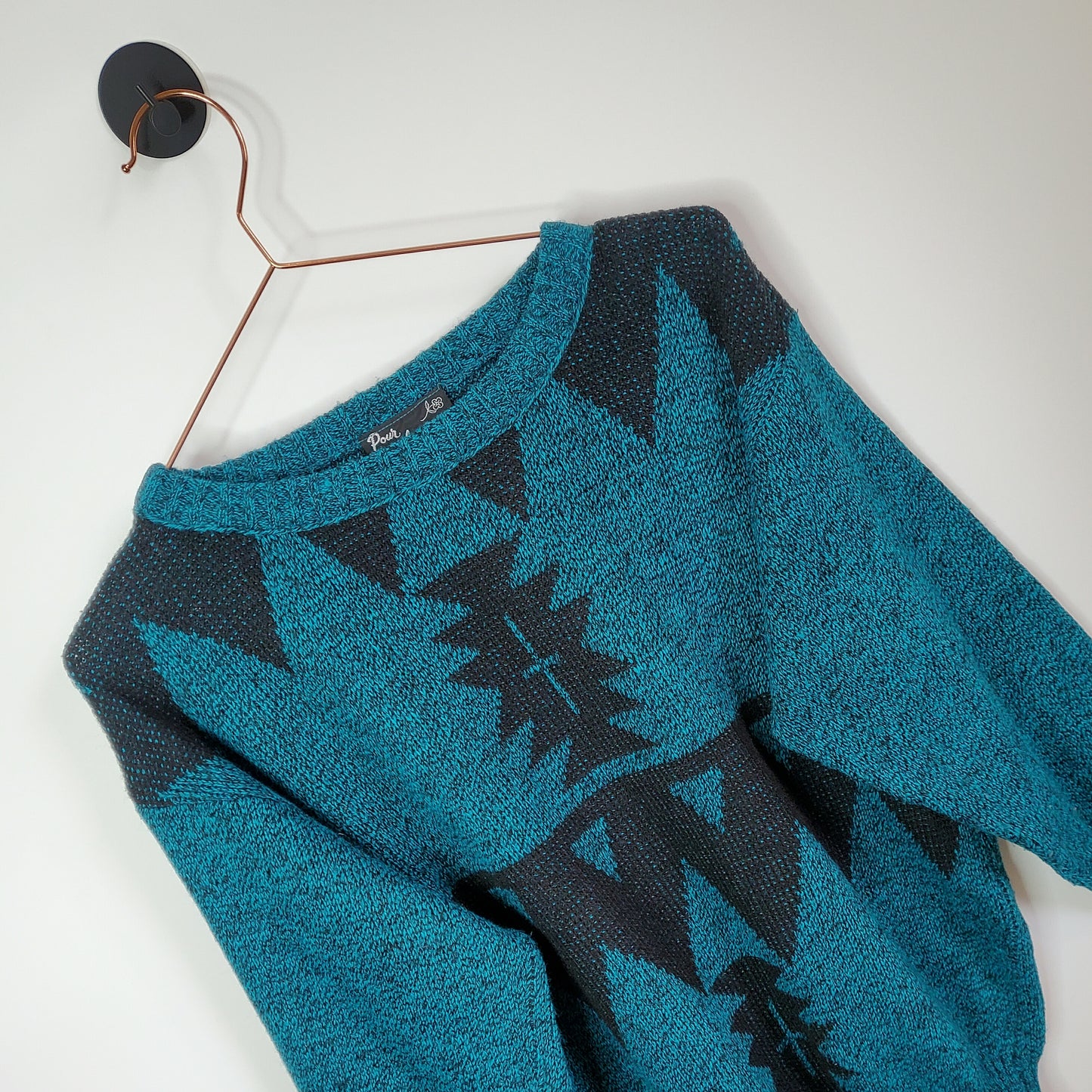 Vintage 90s Abstract Pattern Knit Jumper | Size 12
