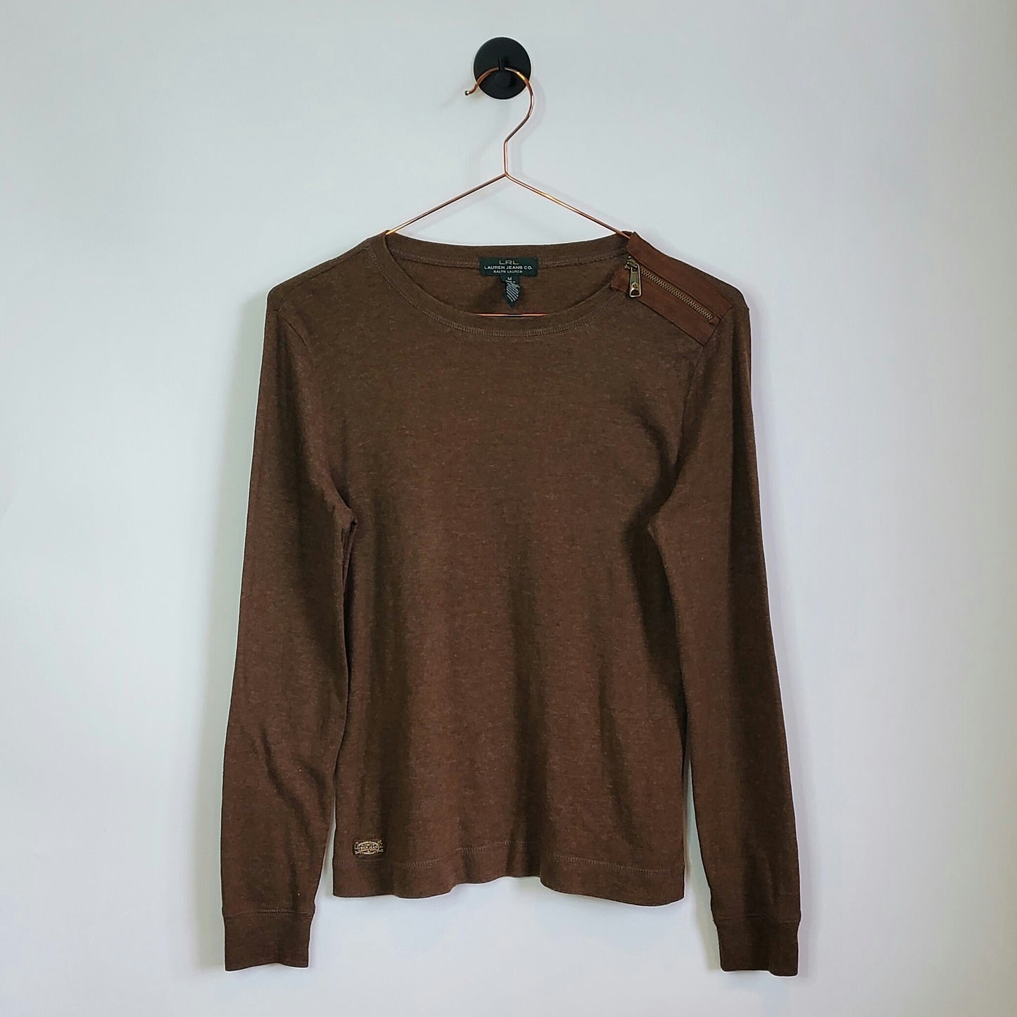 Vintage Y2K Ralph Lauren Elbow Patched Top | Size 10