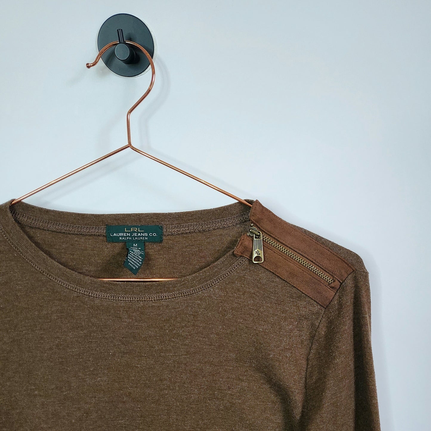 Vintage Y2K Ralph Lauren Elbow Patched Top | Size 10