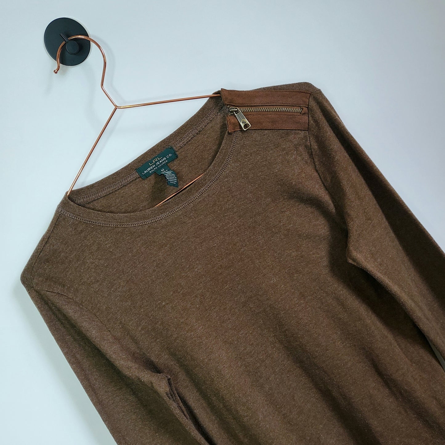 Vintage Y2K Ralph Lauren Elbow Patched Top | Size 10