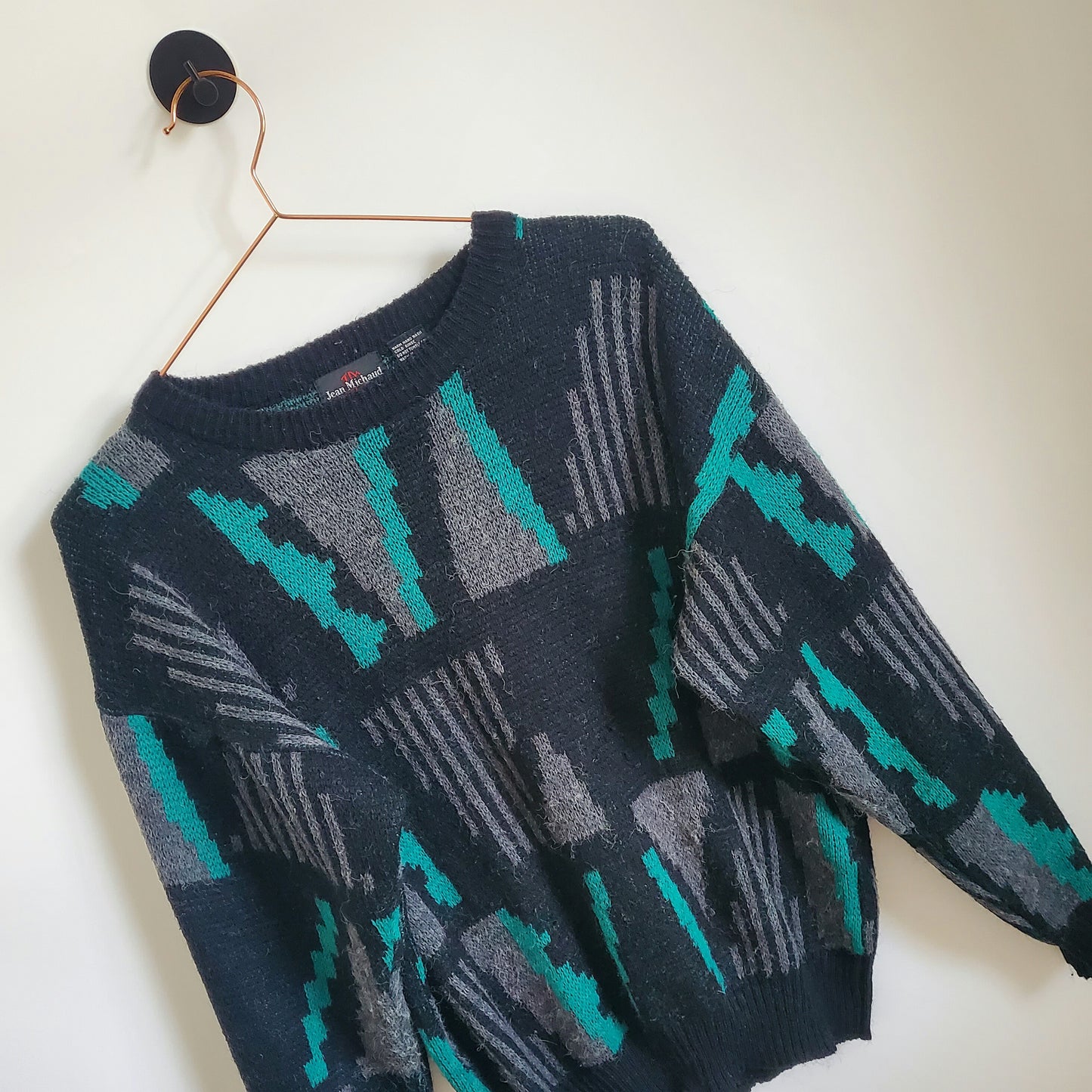 Vintage 90s Funky Pattern Knit Jumper | Size S