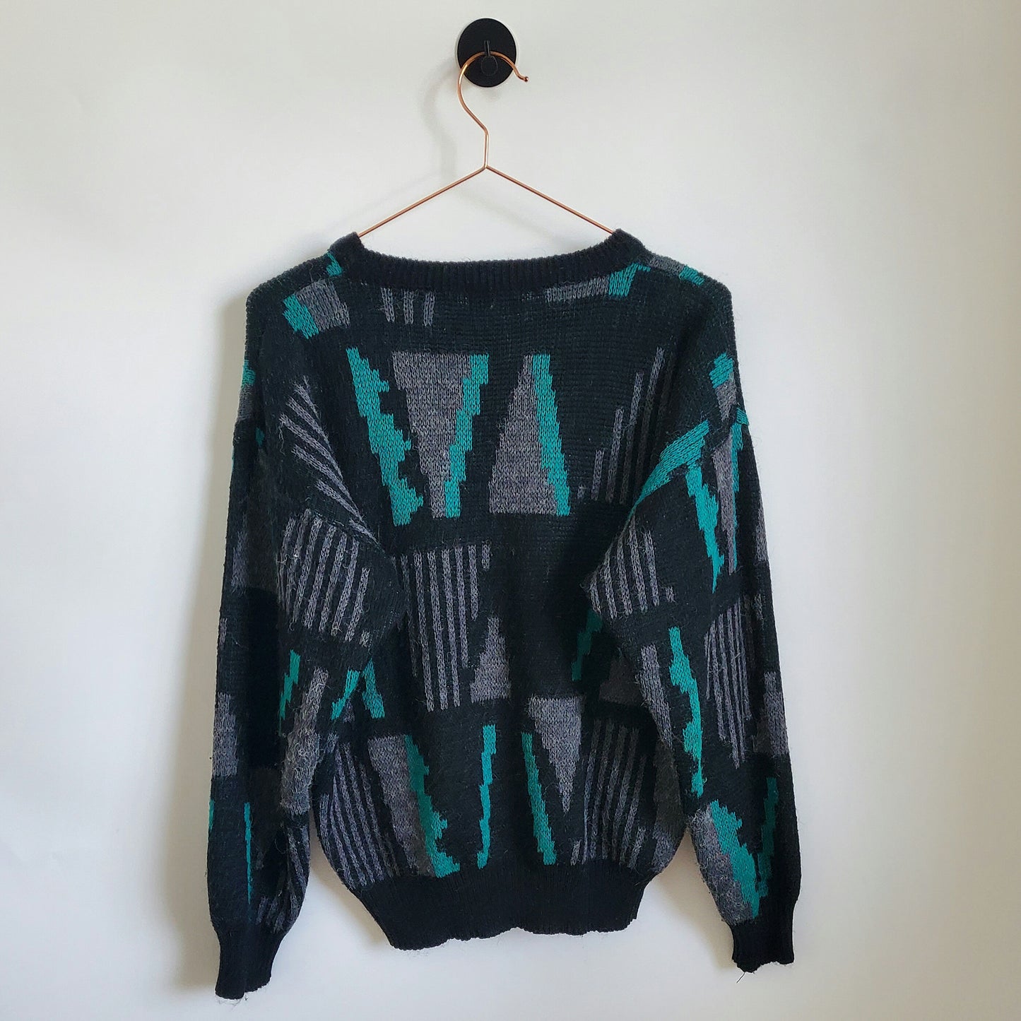 Vintage 90s Funky Pattern Knit Jumper | Size S