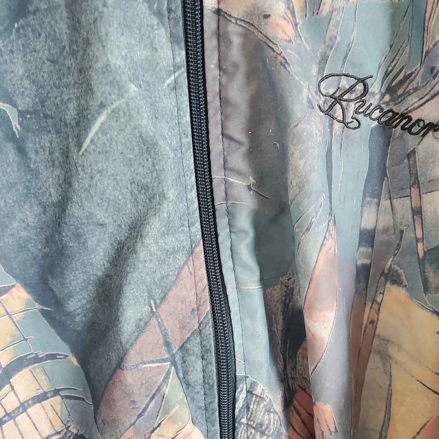 Vintage 90s Funky Pattern Windbreaker Jacket | Size M