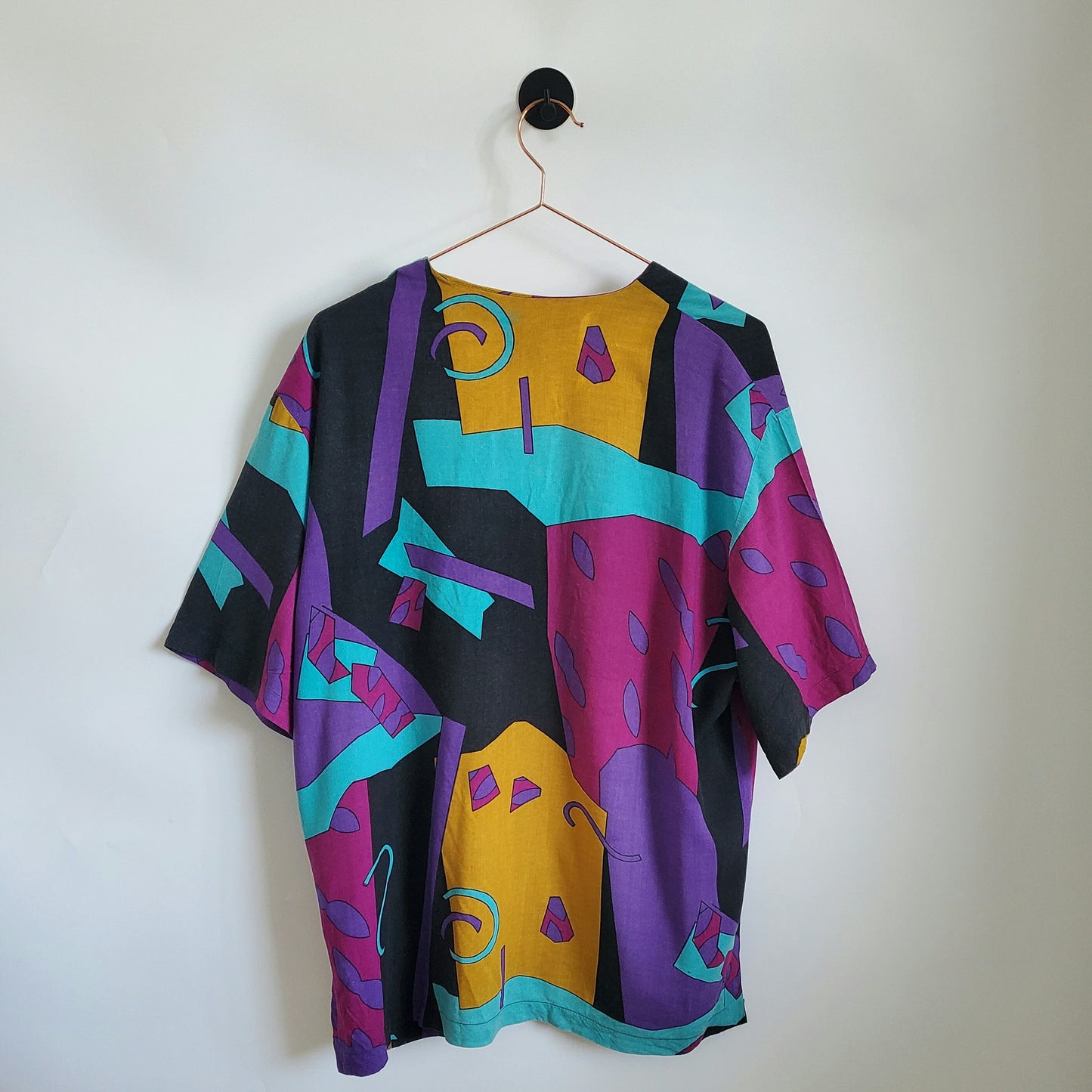 Vintage 80s Funky Pattern Top | Size 14
