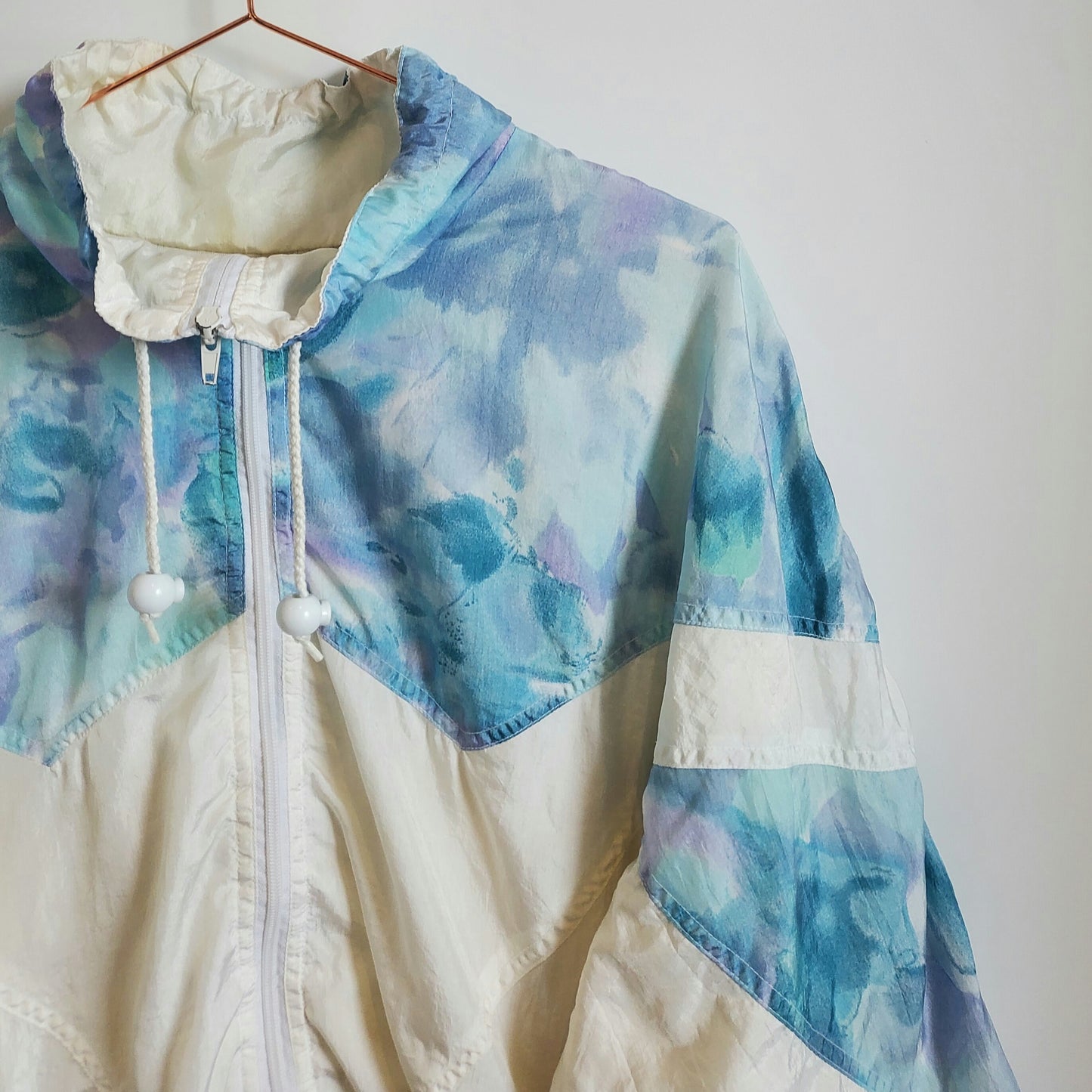 Vintage 80s Funky Print Windbreaker Jacket | Size 14