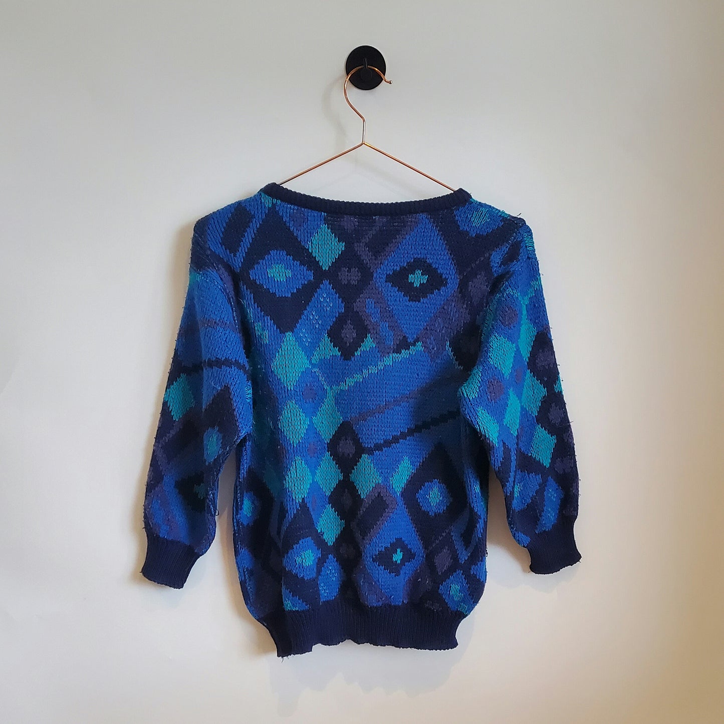Vintage 80s Funky Pattern Knit Jumper | Size 8