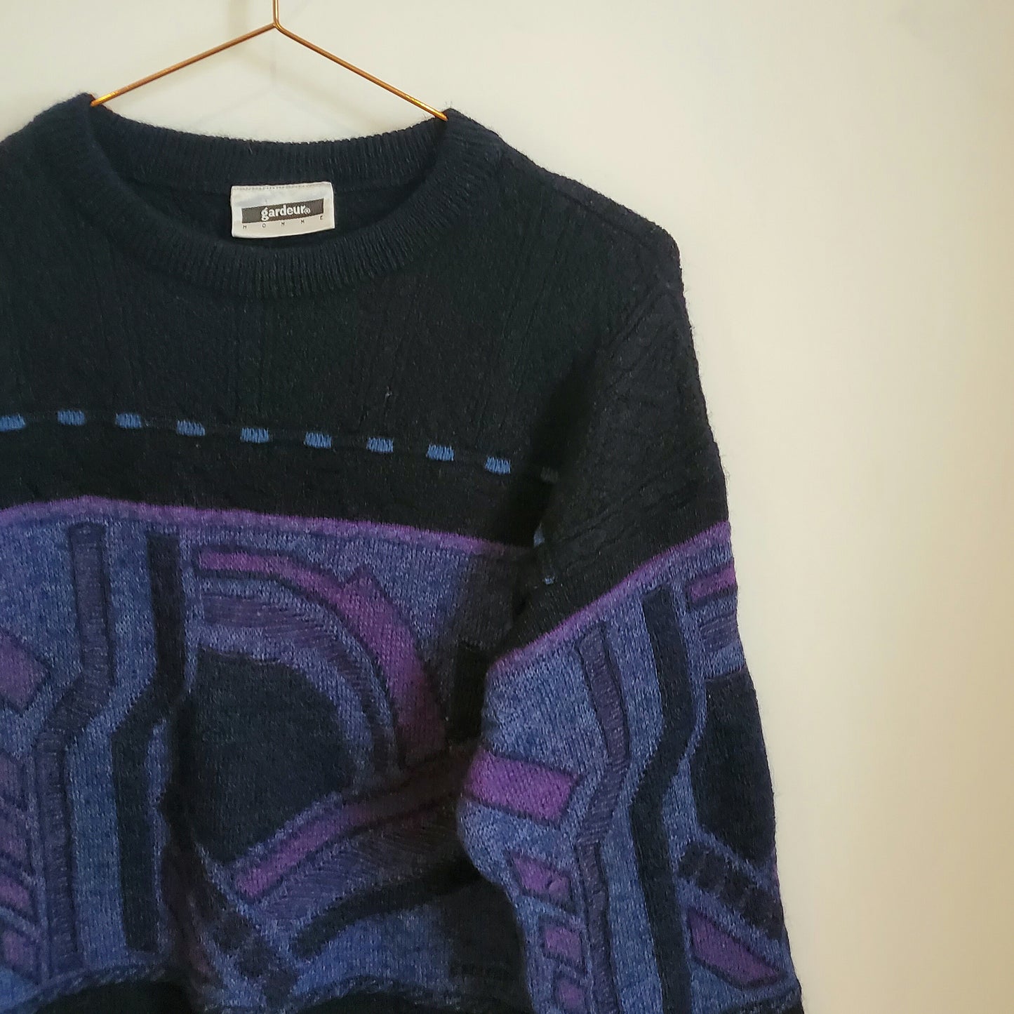 Vintage 90s Funky Wool Knit Jumper | Size 10