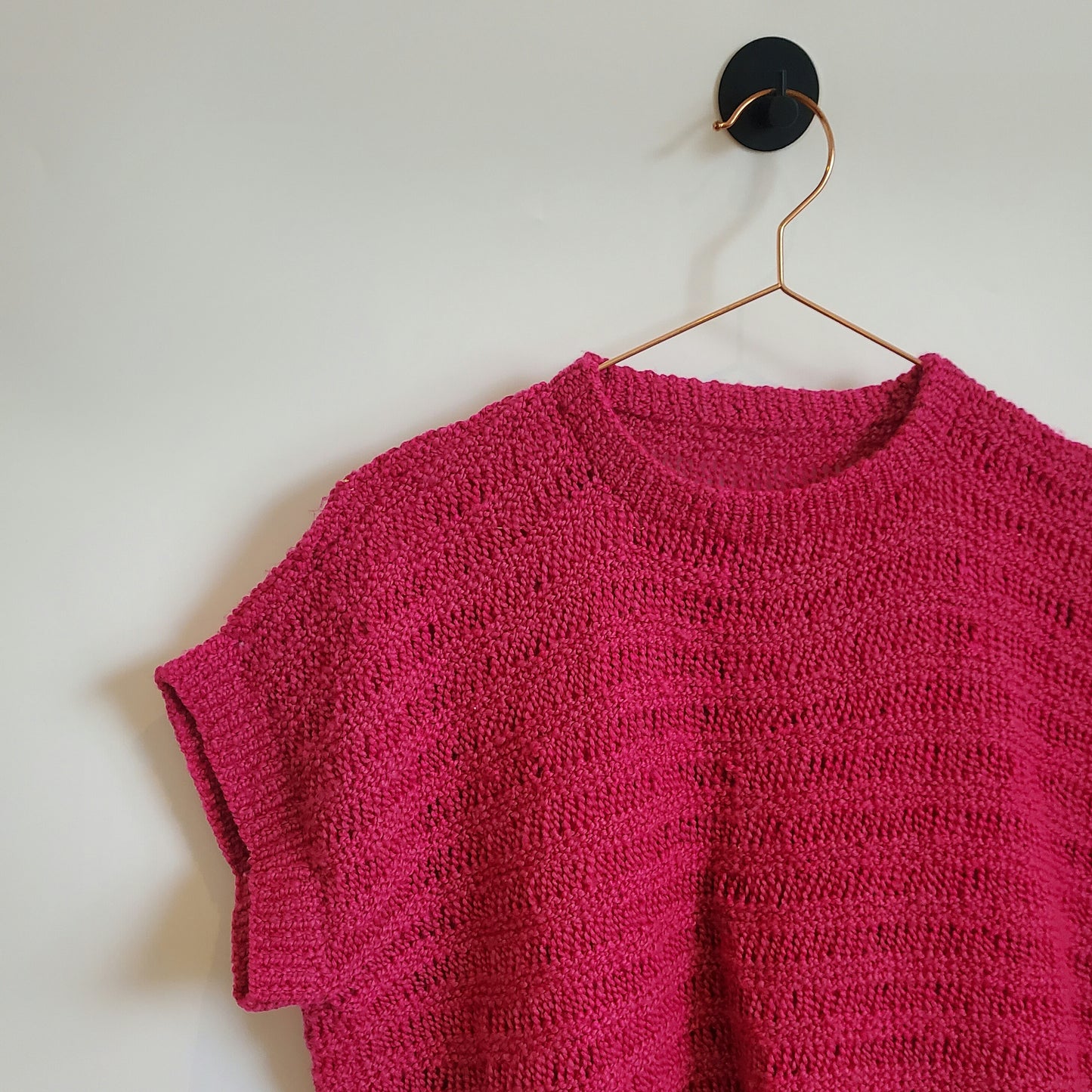 Vintage 80s Hand Knitted Sleeves Top | Size 14