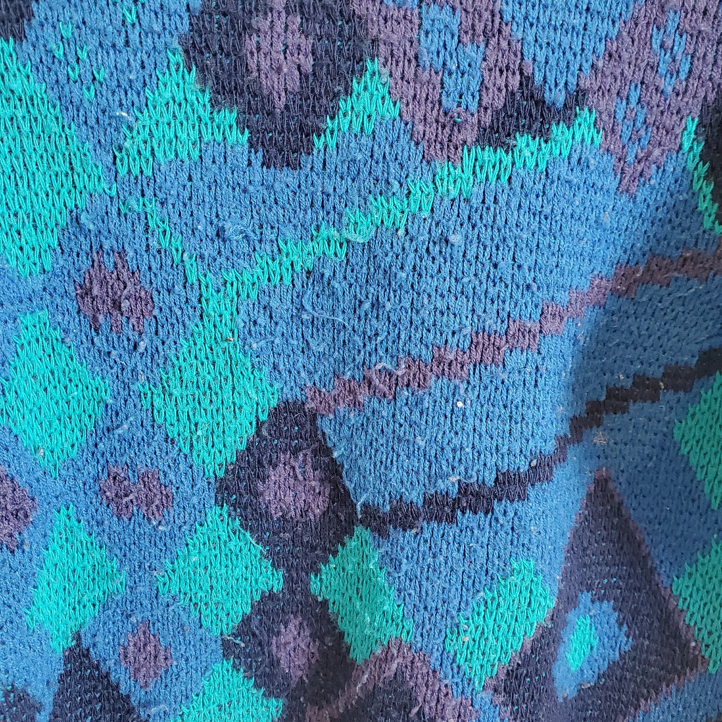 Vintage 80s Funky Pattern Knit Jumper | Size 8