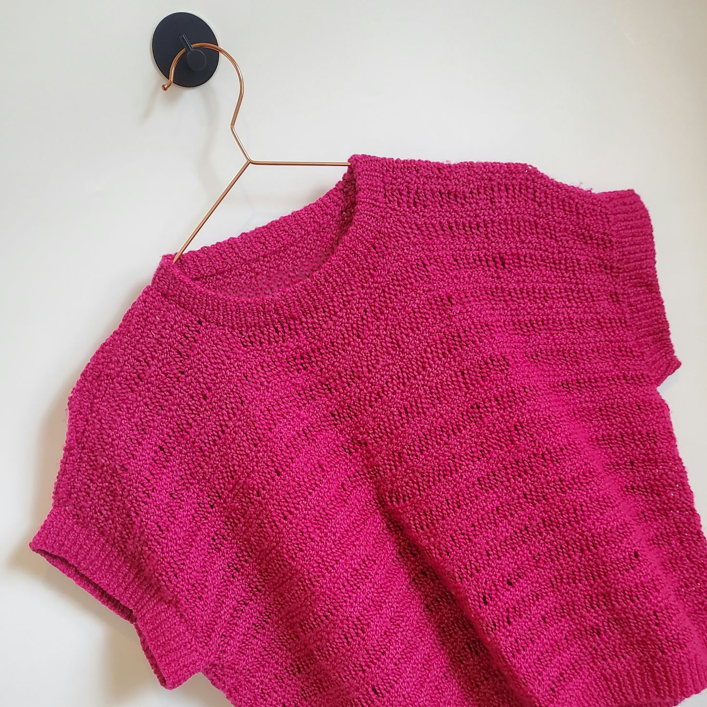 Vintage 80s Hand Knitted Sleeves Top | Size 14