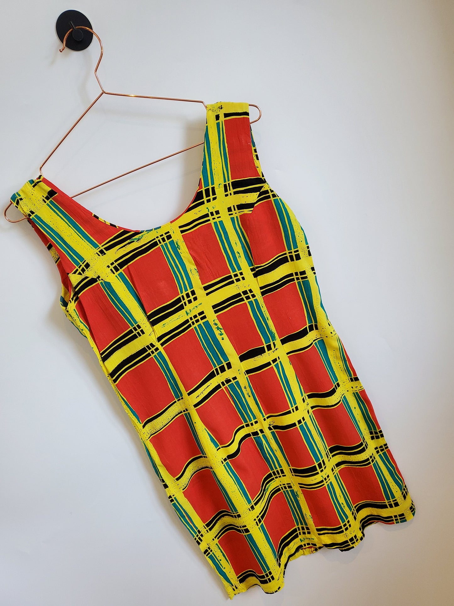 Vintage 90s Funky Pattern Mini Dress | Size 8