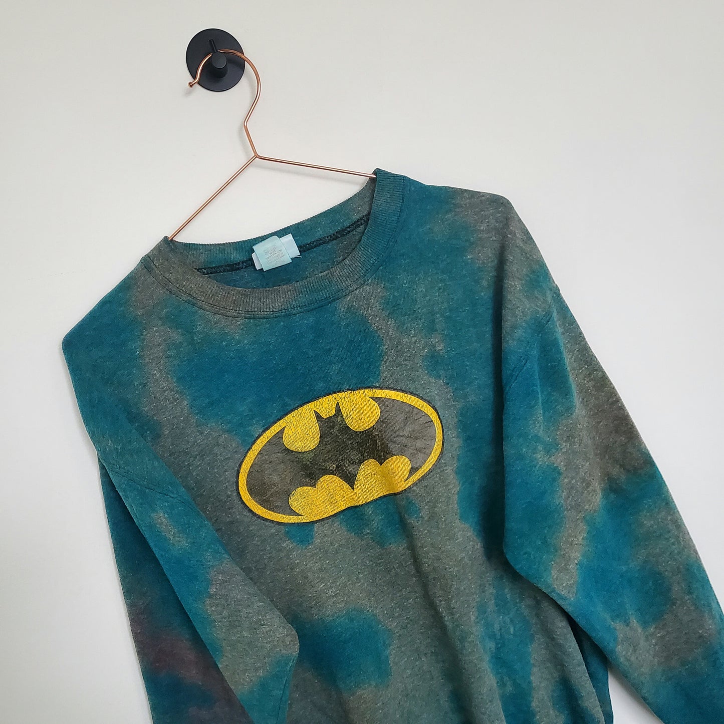 Reworked Tie-Dye Batman Sweatshirt | Size M