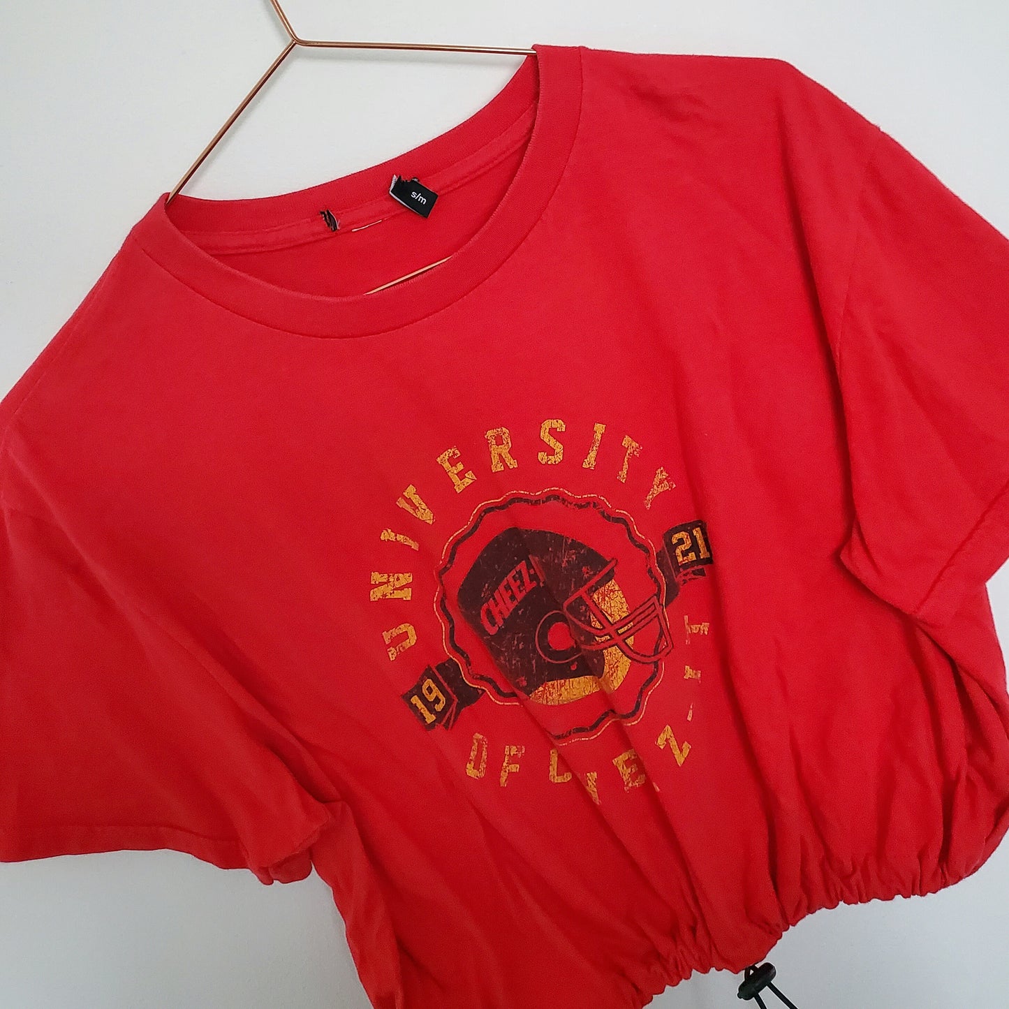 Reworked American Varsity Crop Tee | Size 12