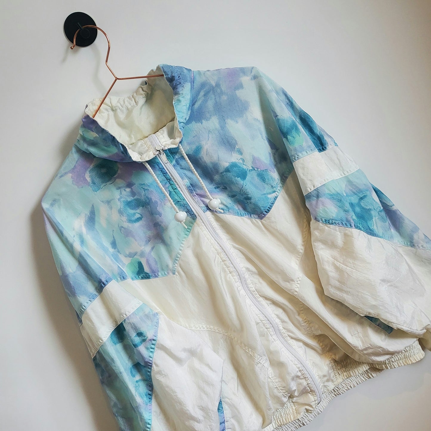 Vintage 80s Funky Print Windbreaker Jacket | Size 14