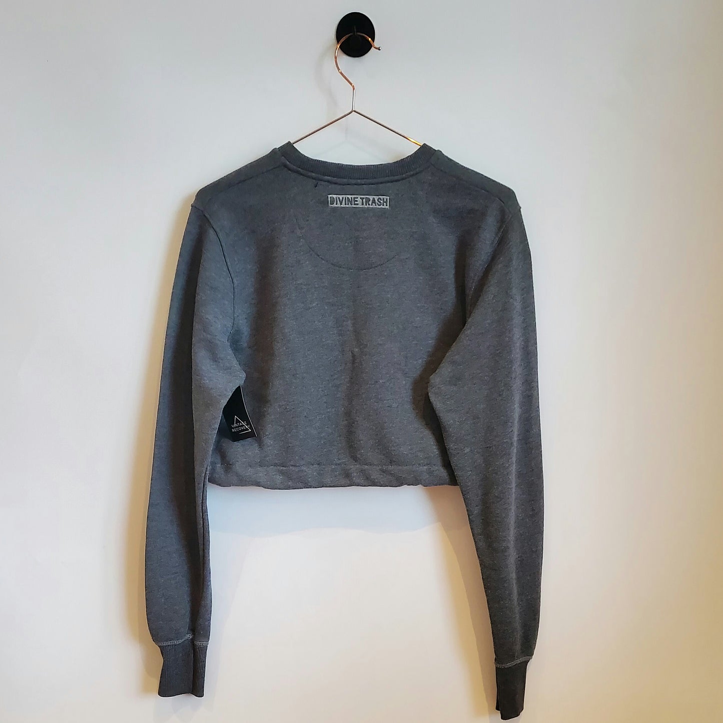 Vintage Y2K Naked Lady Graphic Crop Sweatshirt | Size 10