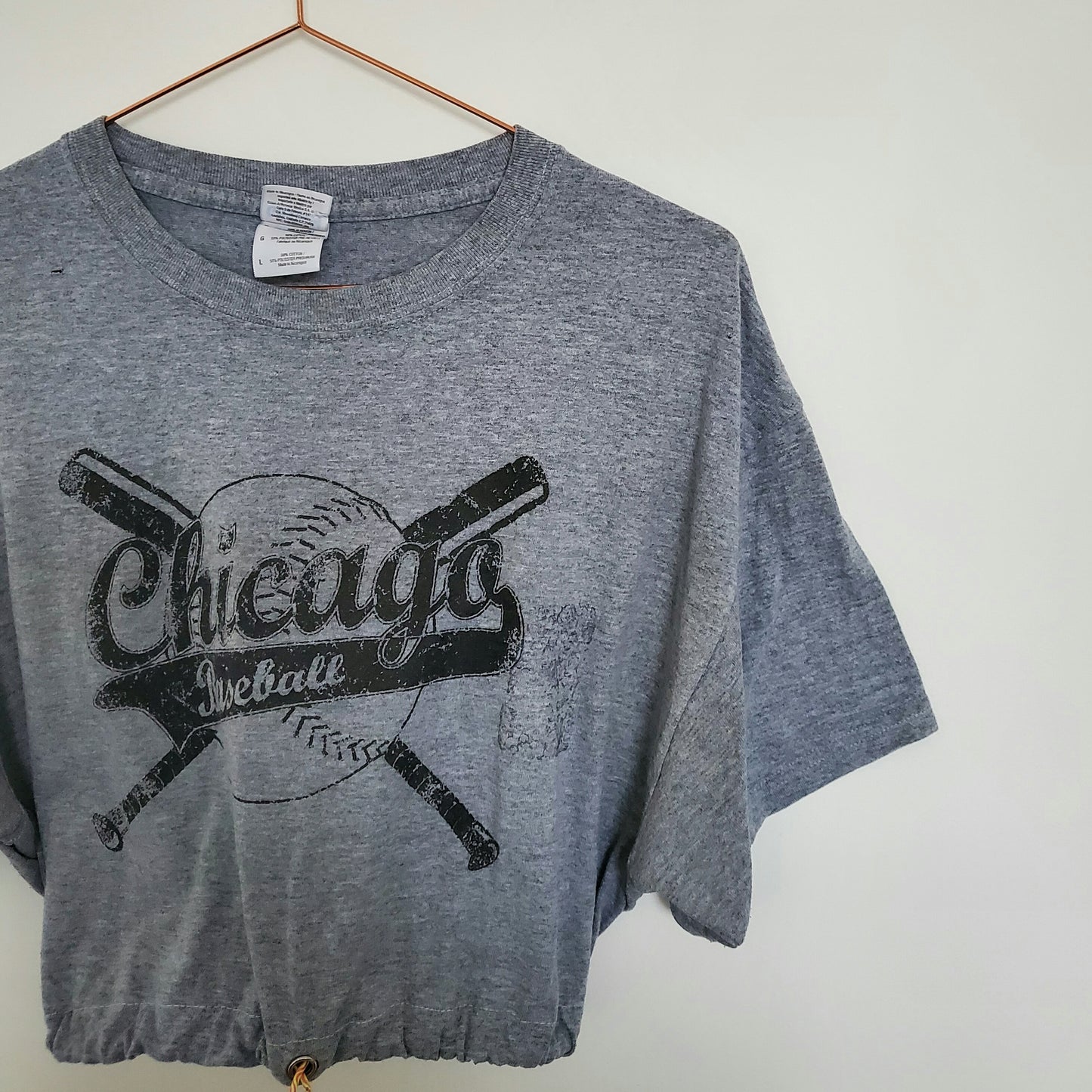 Reworked Chicago Baseball Graphic Cropped Tee | Size 12