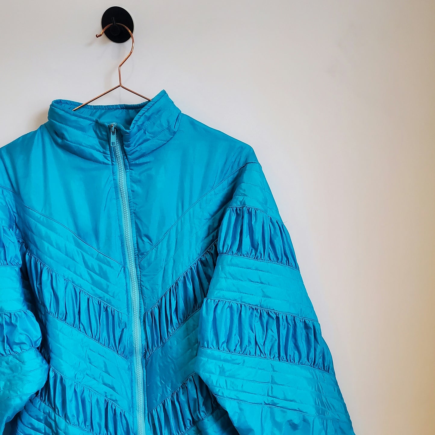Vintage 80s Quilted Windbreaker Jacket | Size M