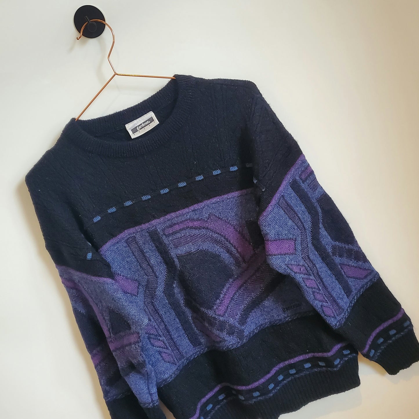 Vintage 90s Funky Wool Knit Jumper | Size 10