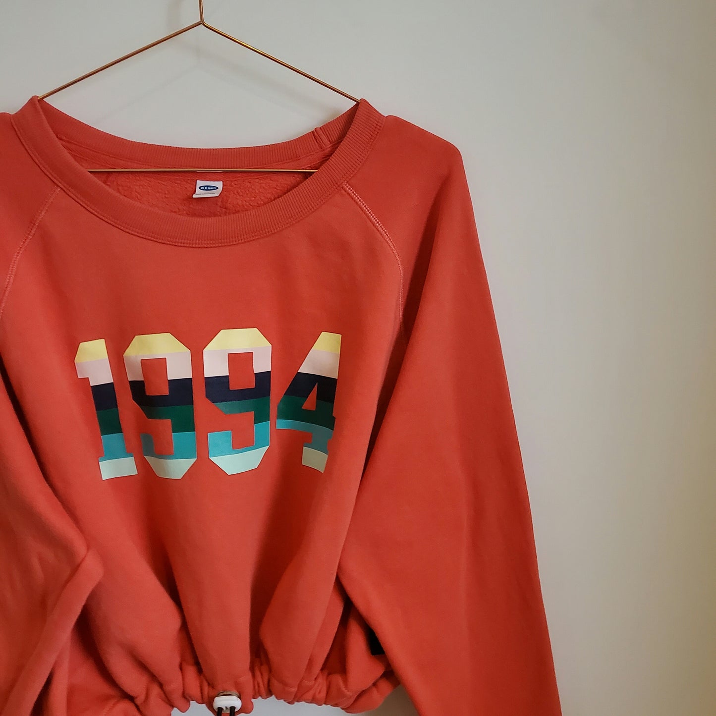 Reworked 1994 Graphic Crop Sweatshirt | Size 14