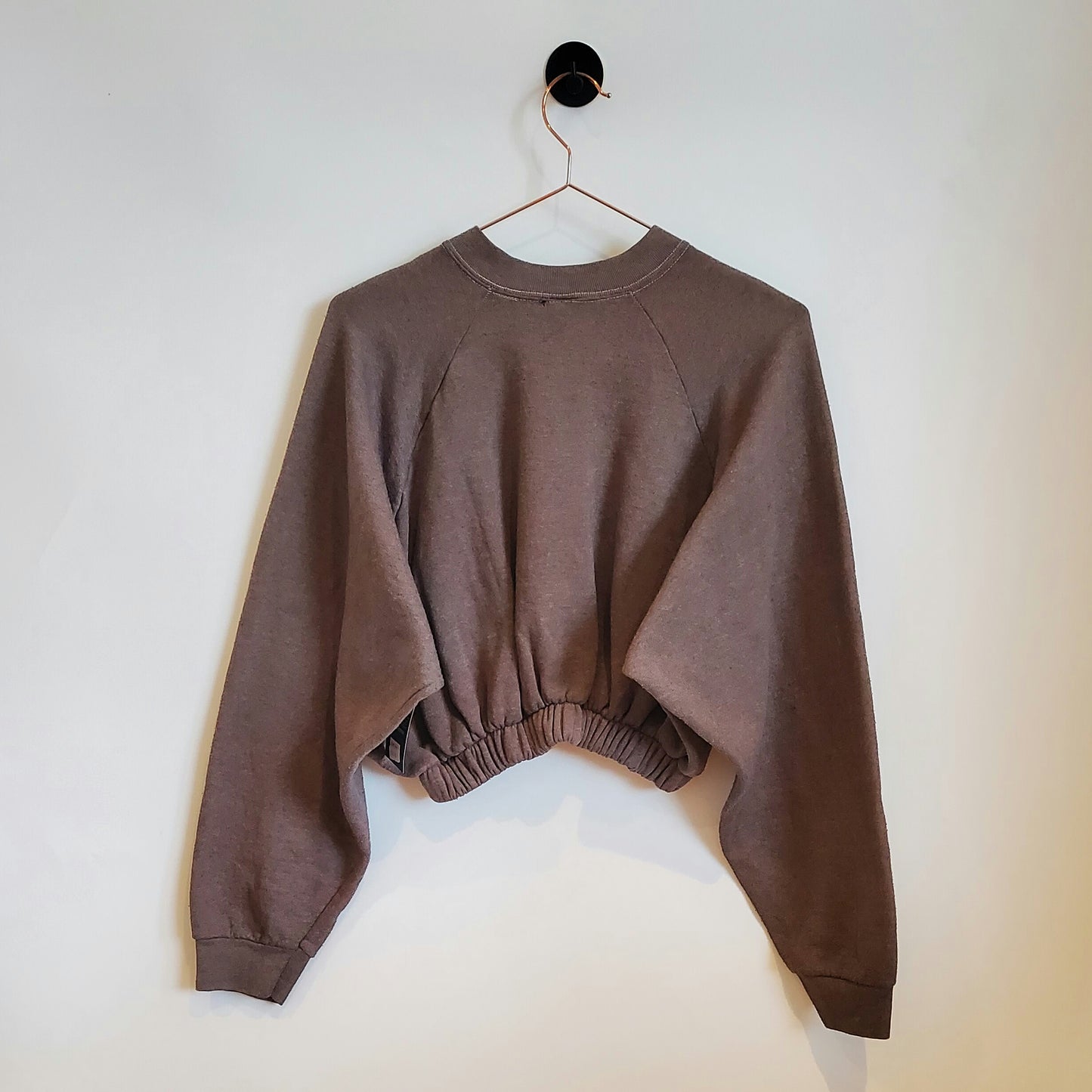 Vintage 90s Reworked Varsity Crop Sweatshirt | Size 10