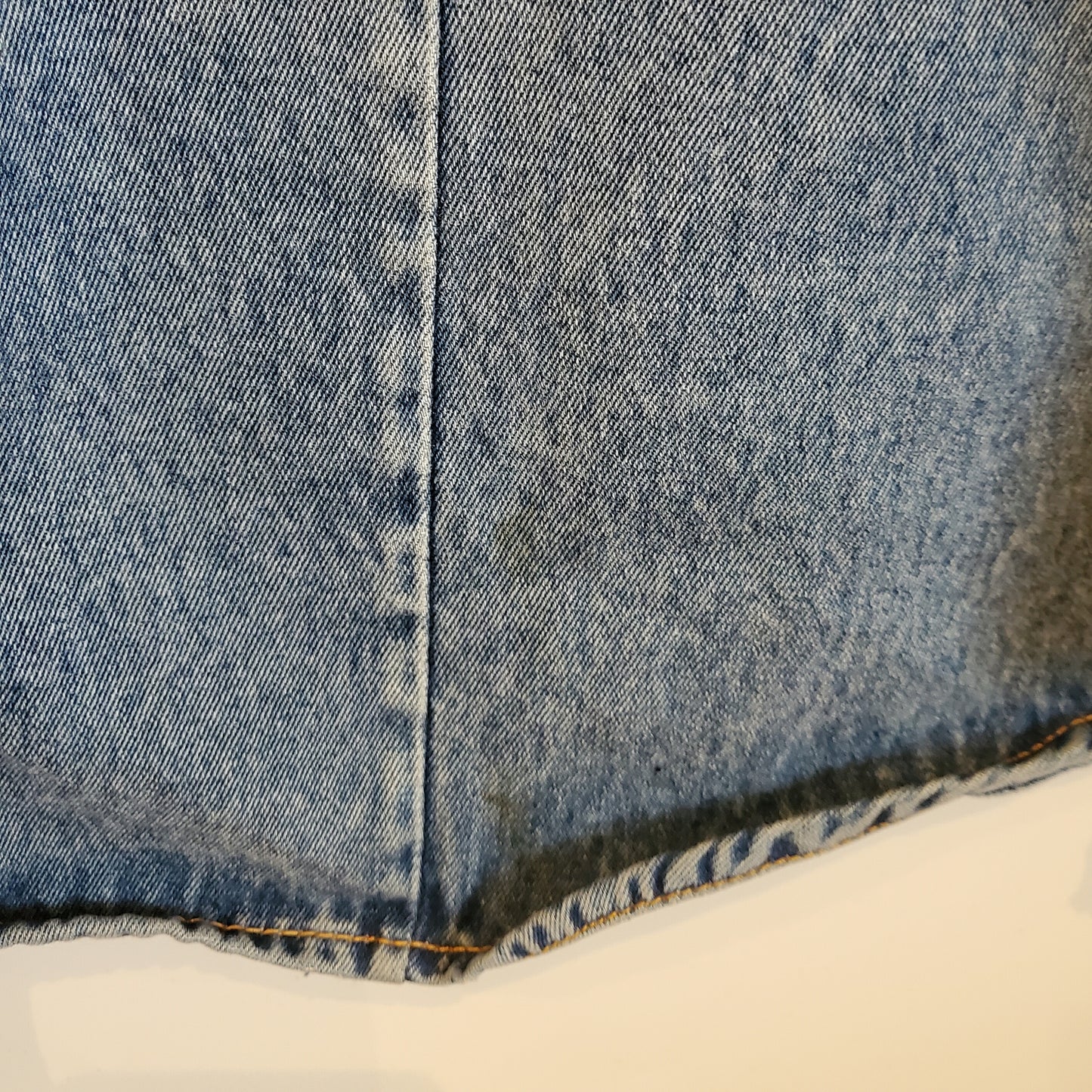 Vintage 90s Faux Snake Skin Trim Denim Shirt | Size 12