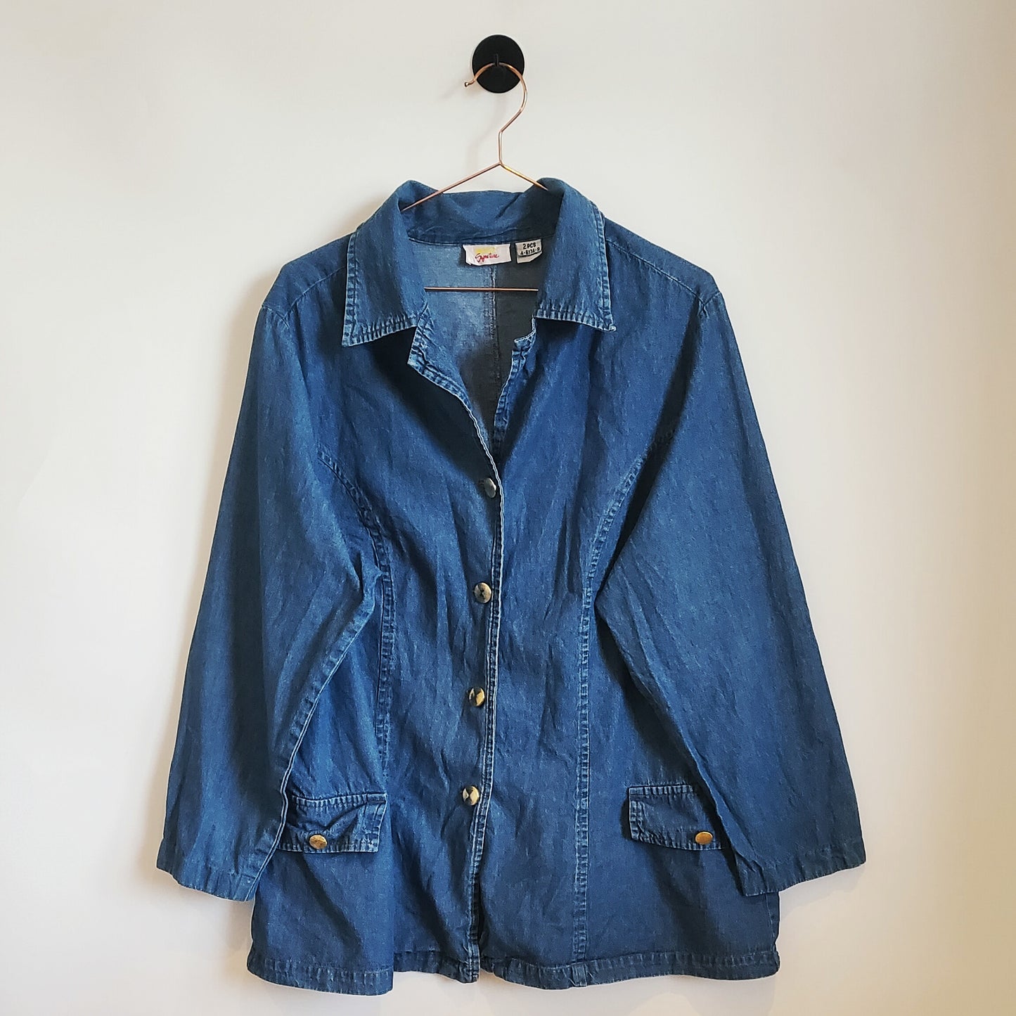 Vintage 80's Denim Shirt | Size 18