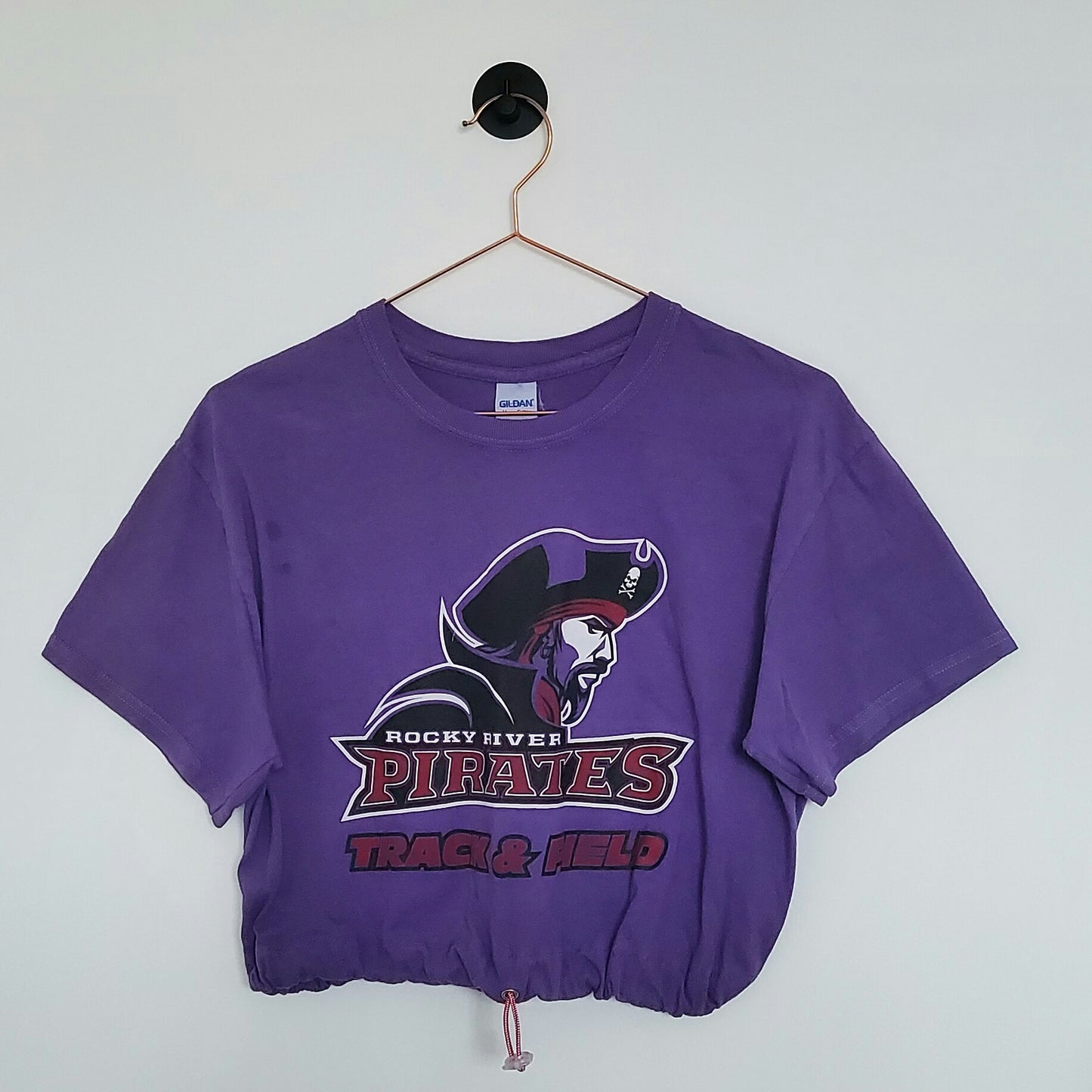 Reworked Rocky River Pirates Graphic Crop Tee | Size 10