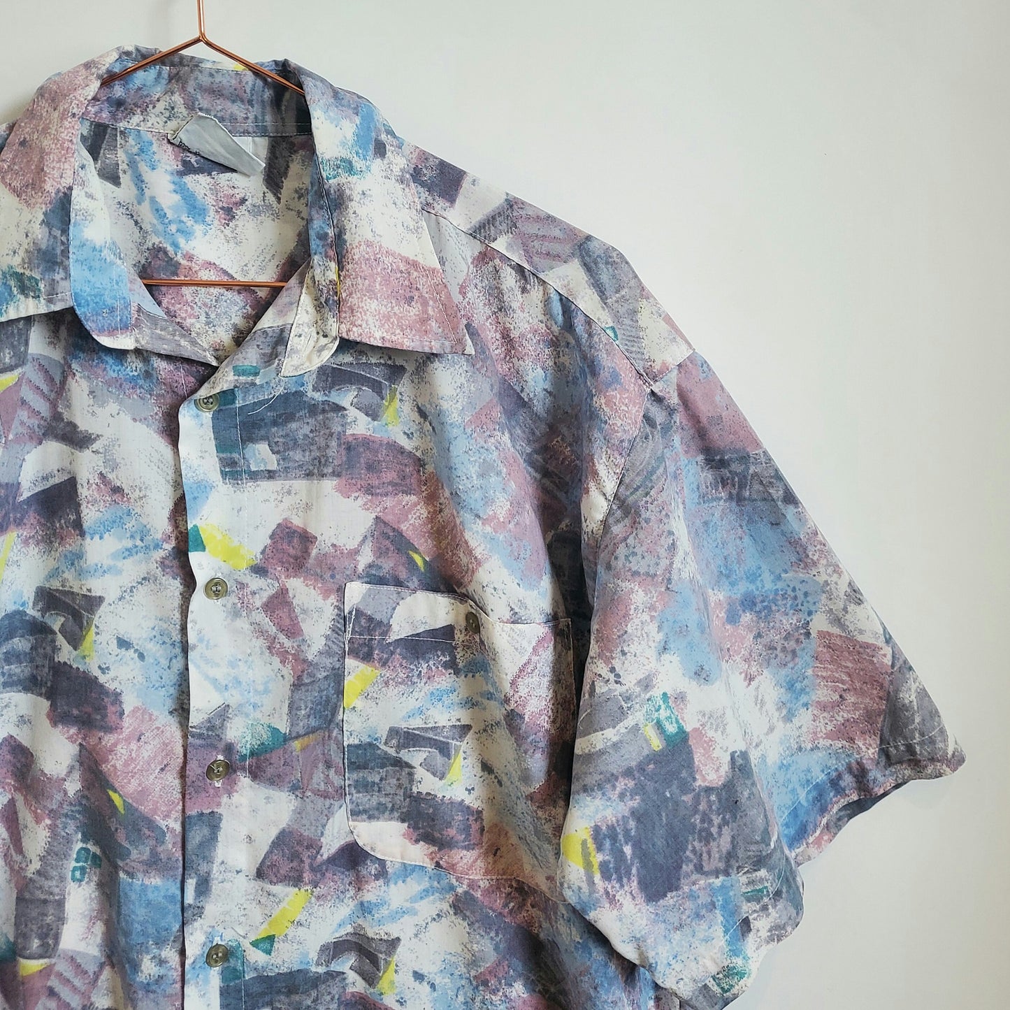 Vintage 90s Funky Print Festival Shirt | Size M