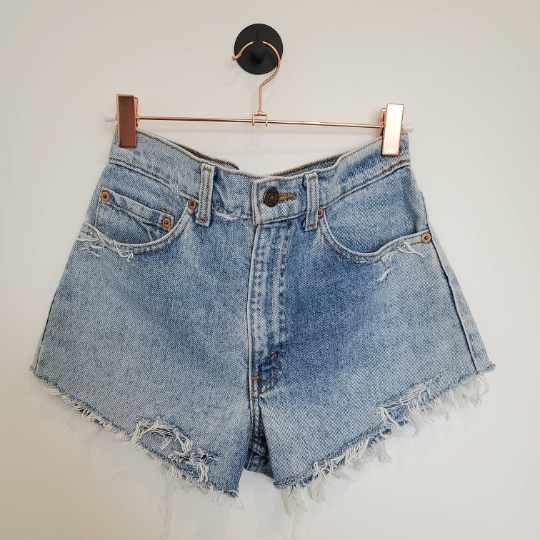 Vintage Reworked Levi s Denim Shorts Size 10 Vintage Recovery