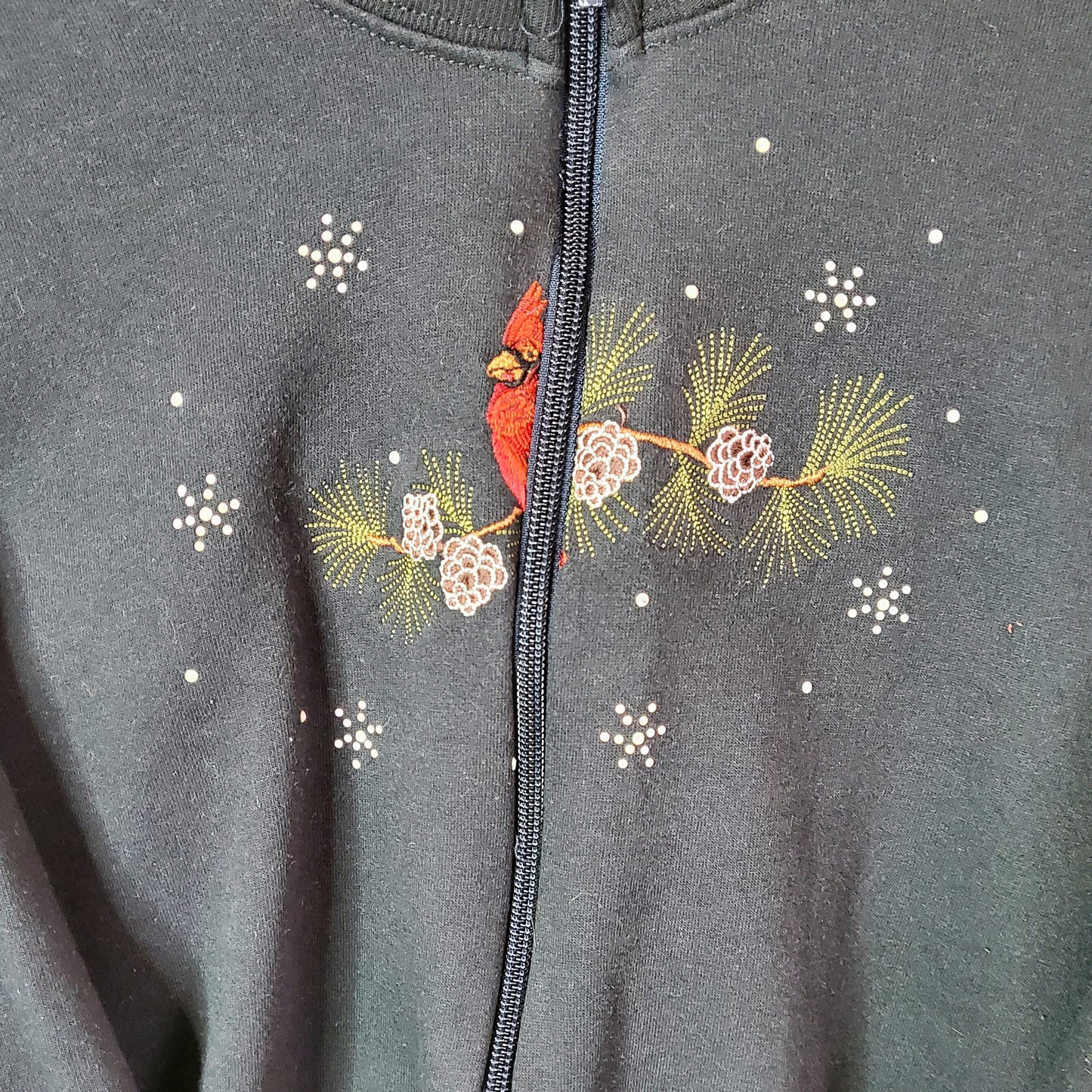 Reworked Vintage 90s Embroidered Sweatshirt | Size 14
