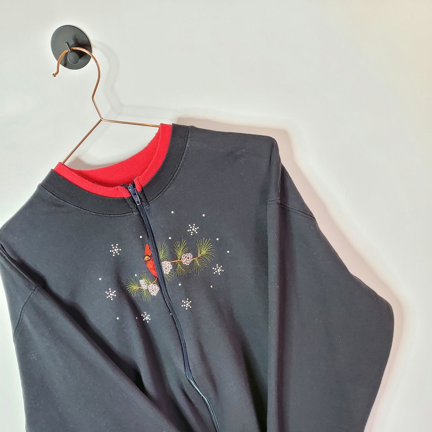 Reworked Vintage 90s Embroidered Sweatshirt | Size 14