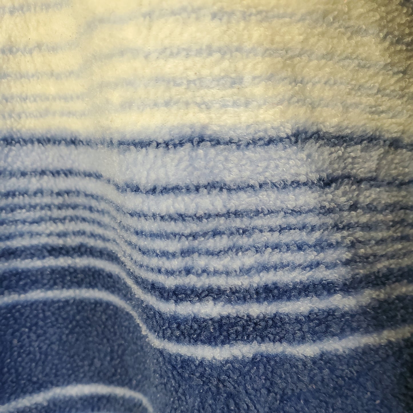 Vintage 80's Stripe Vintage Fleece Jumper Blue Size L
