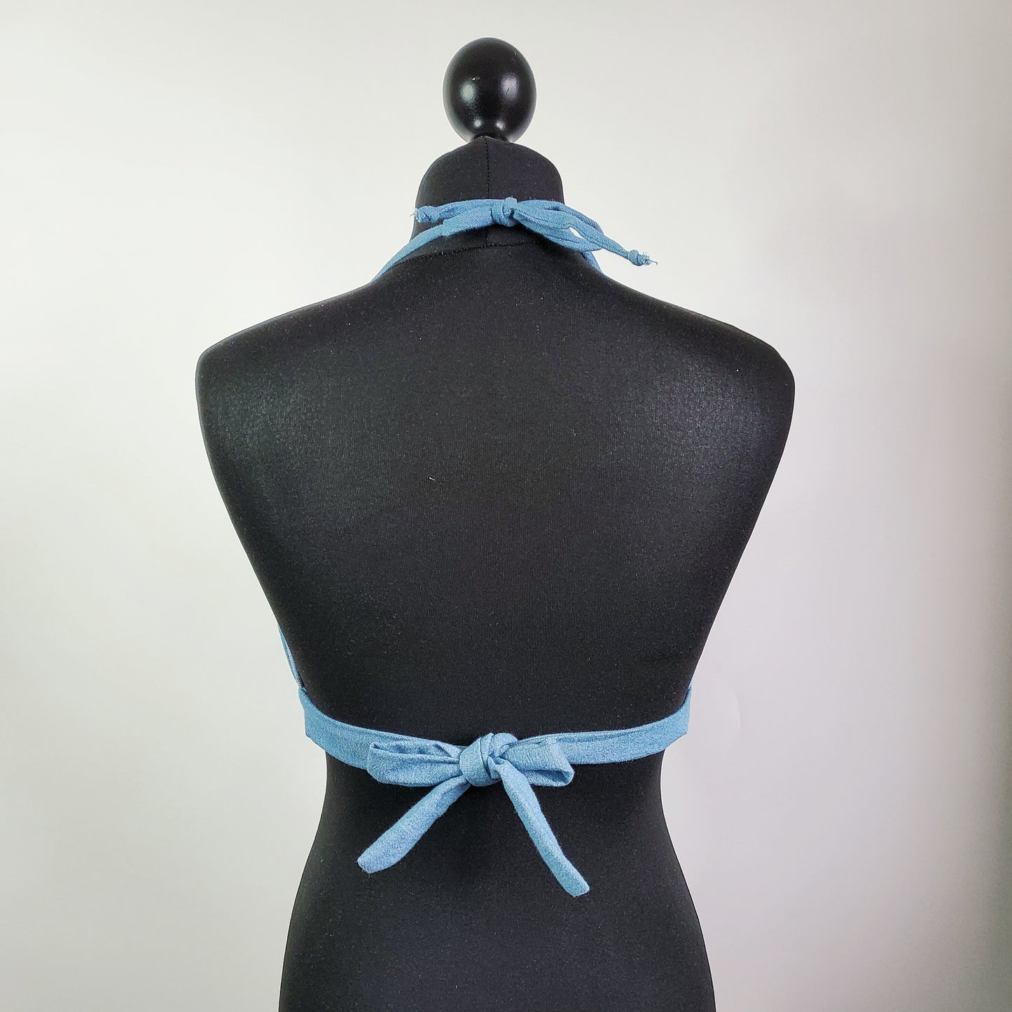 Reworked Denim Bralette - Size 12-16