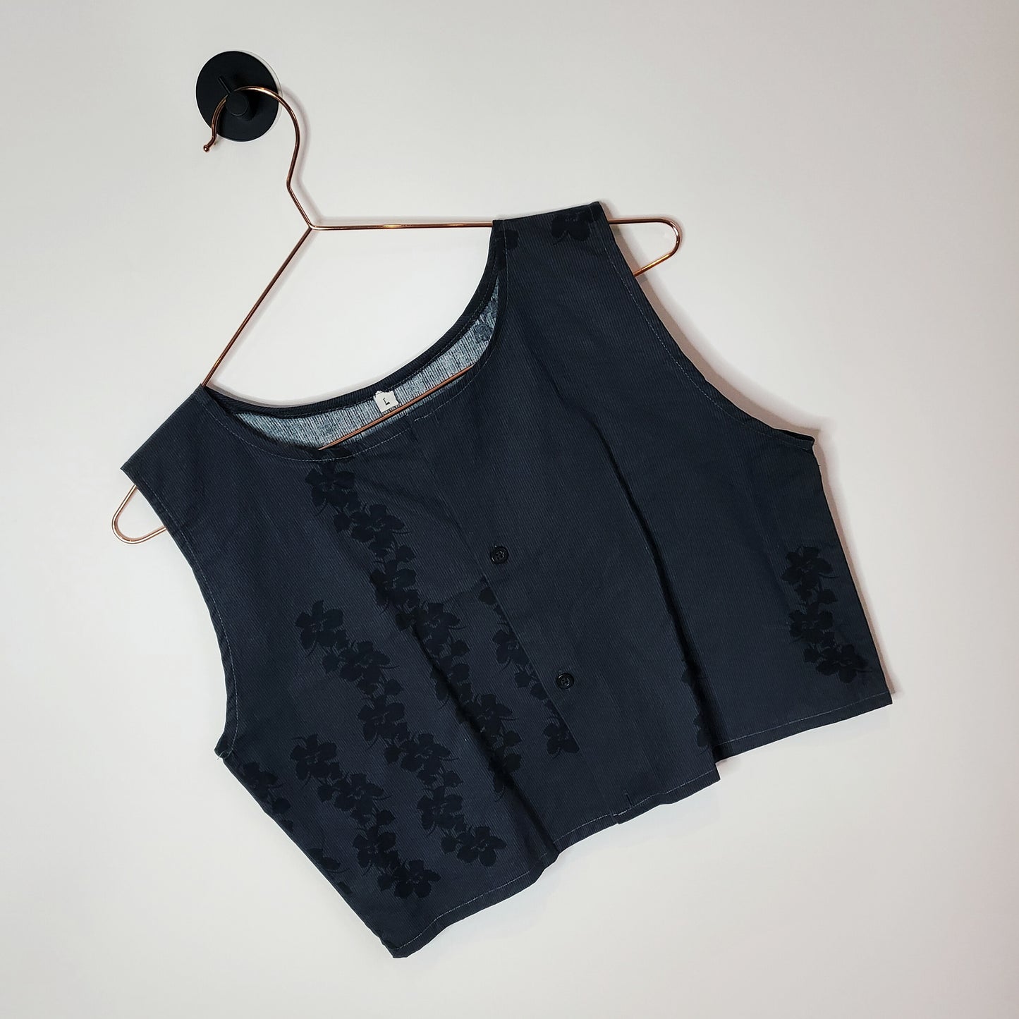 Reworked Vintage Floral and Pinstripe Top | Size 10