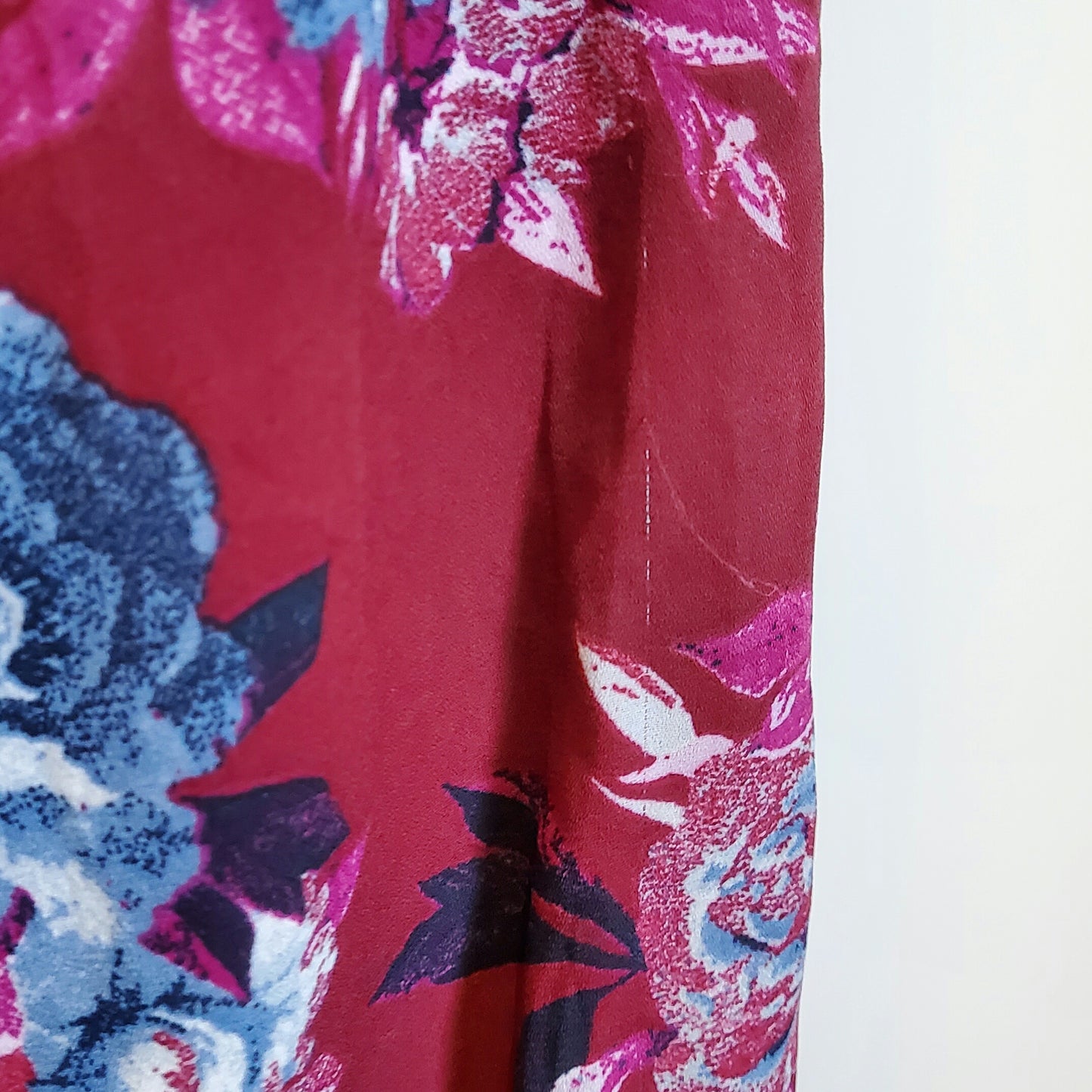 90s Vintage Floral Blouse Purple Size 8-10