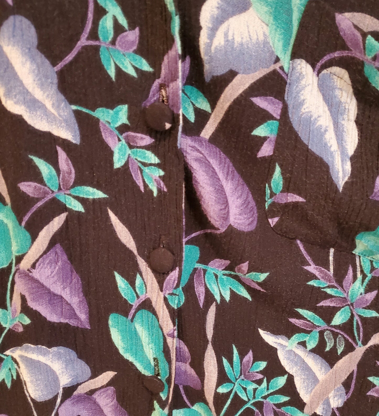 Vintage 80s Floral Blouse | Size 12