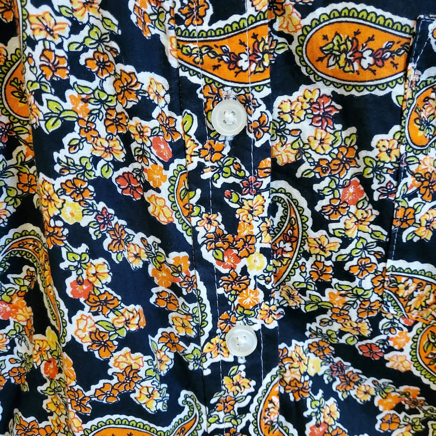 90s Vintage Paisley Print Blouse | Size 12