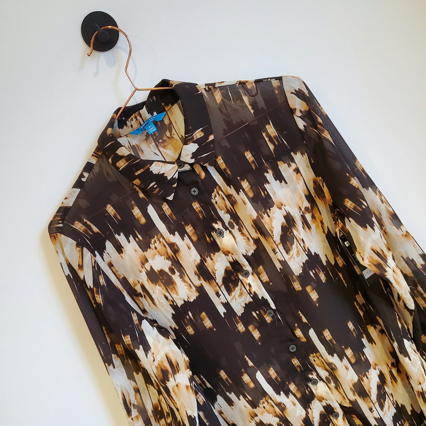 Vintage 90s Sheer Chiffon Blouse | Size 10