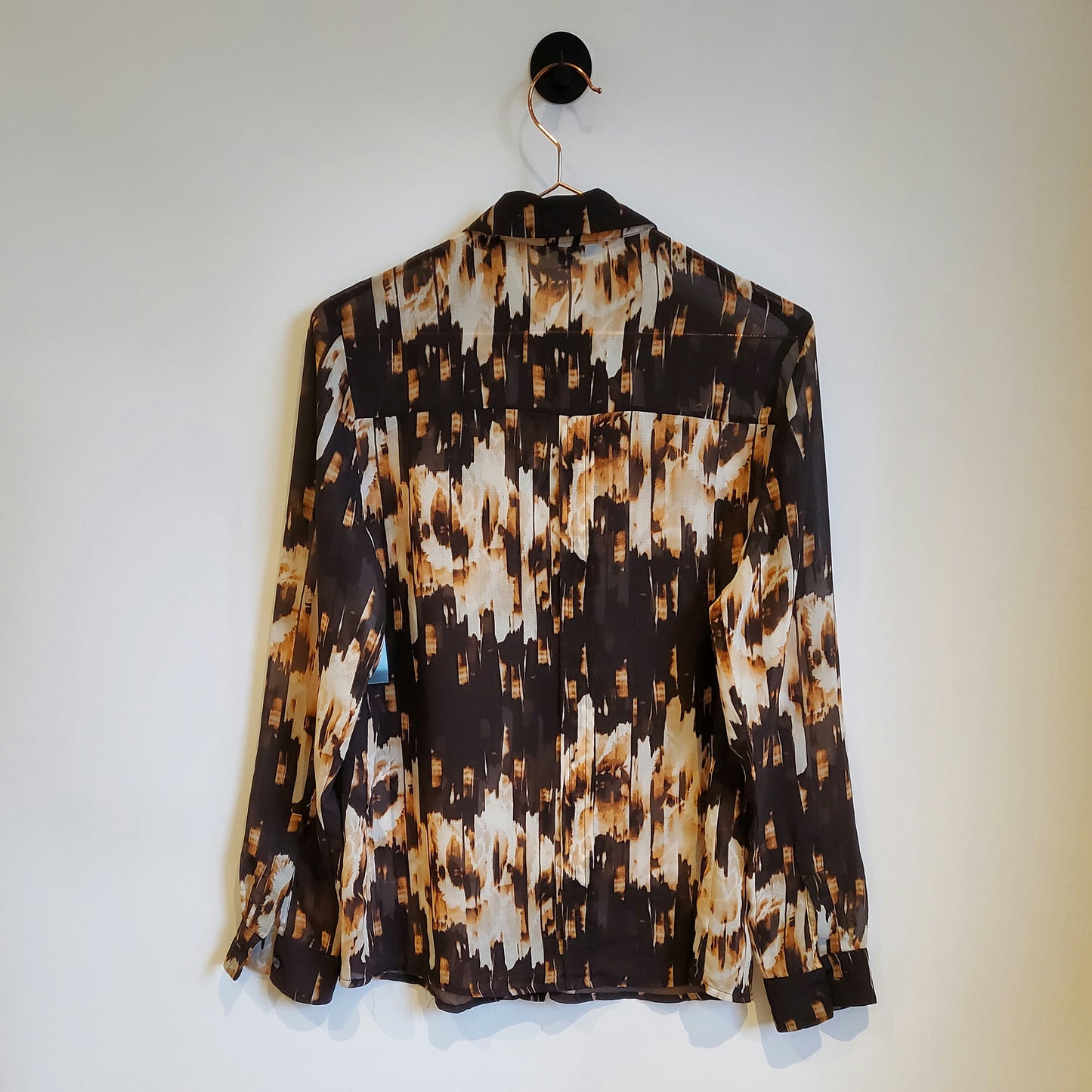 Vintage 90s Sheer Chiffon Blouse | Size 10