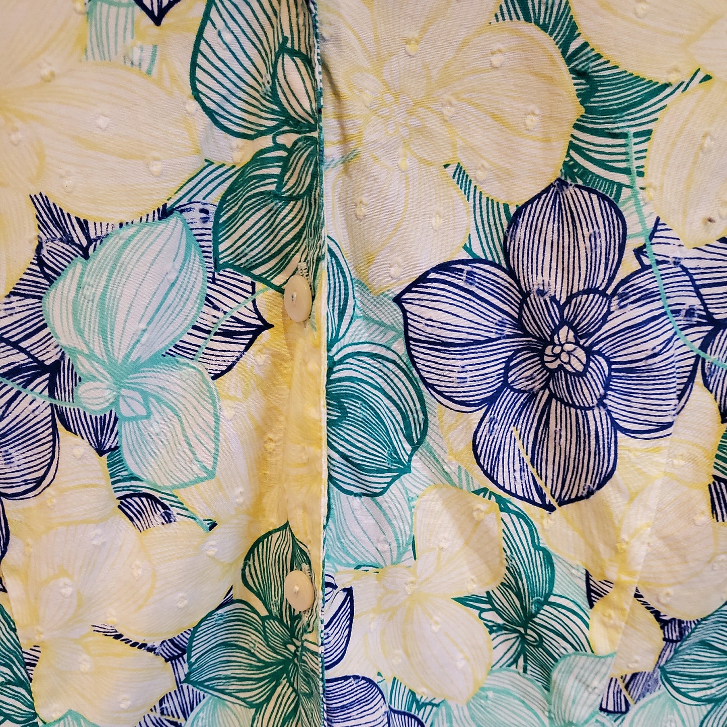 Vintage 90s Floral Short Sleeve Blouse | Size 10