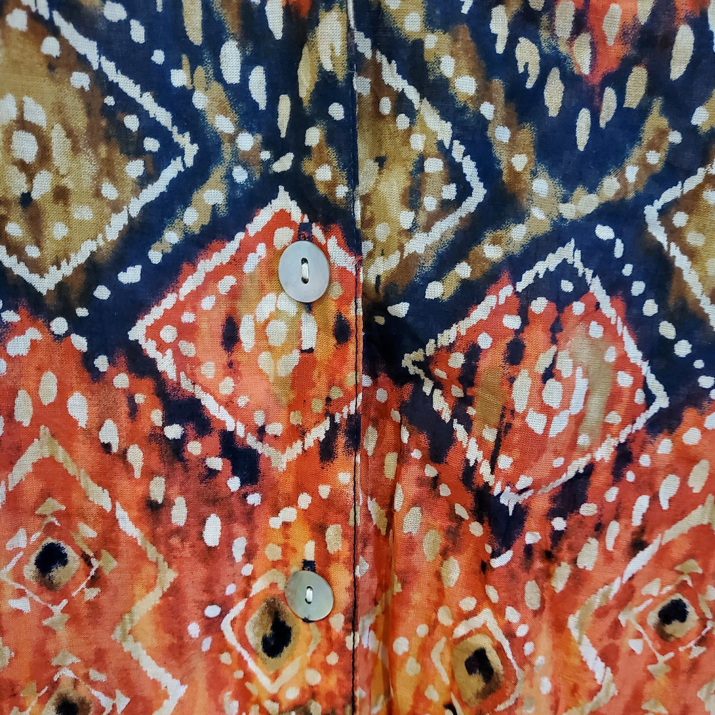 Vintage 90s Aztec Print Western Blouse | Size 8