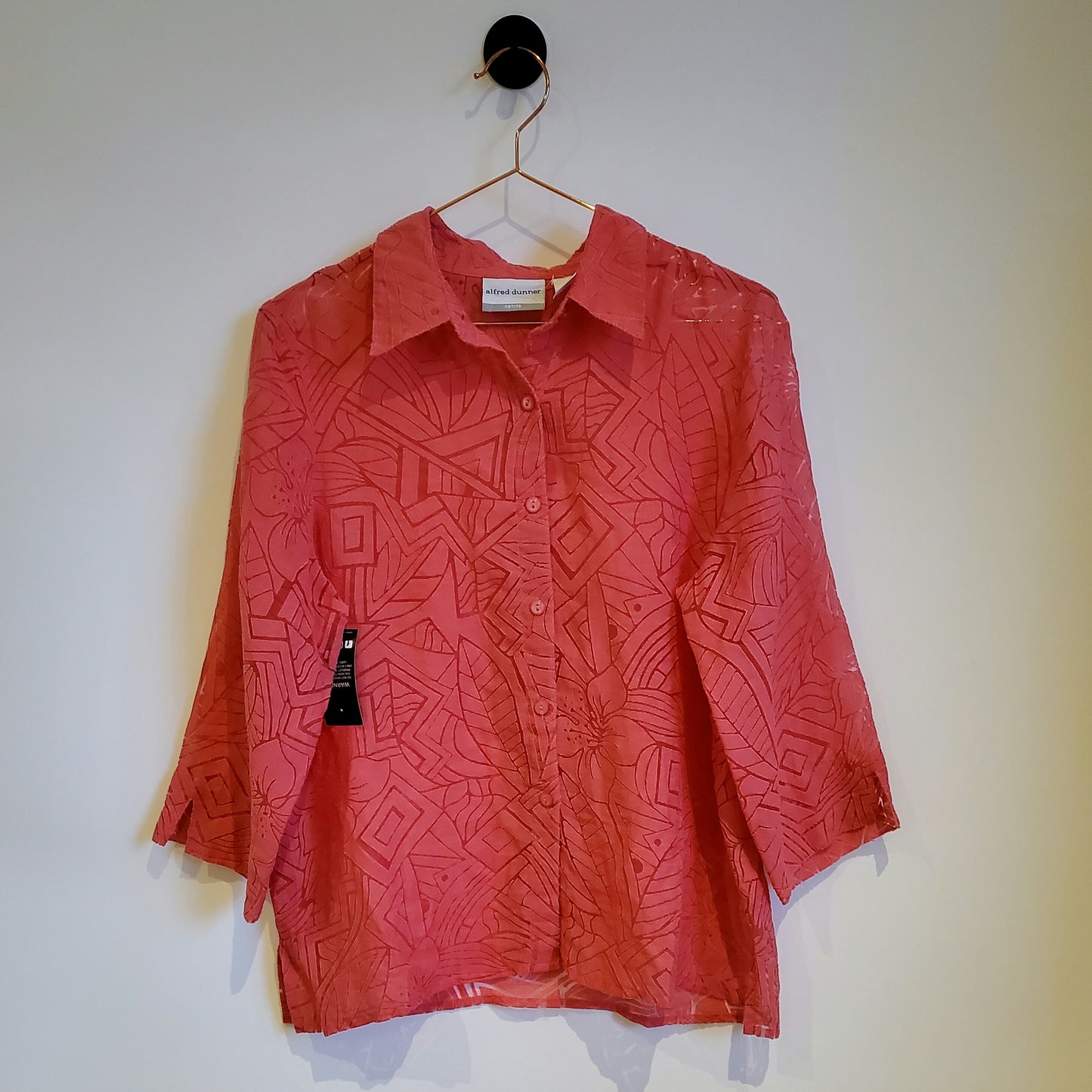 Vintage 90s Aztec Sheer Mesh Top | Size 12